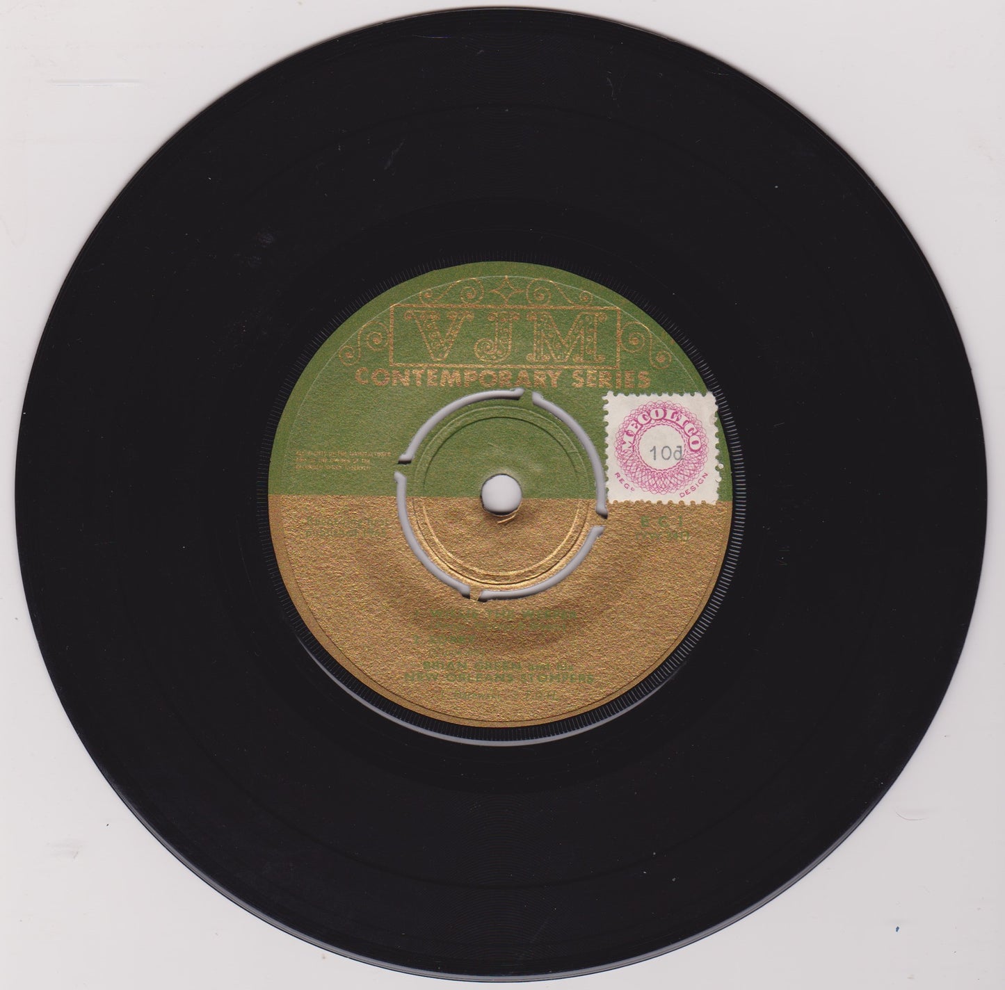 Brian Green & His New Orleans Stompers – Green Hot 7" vinyl P/S EP VG/VG