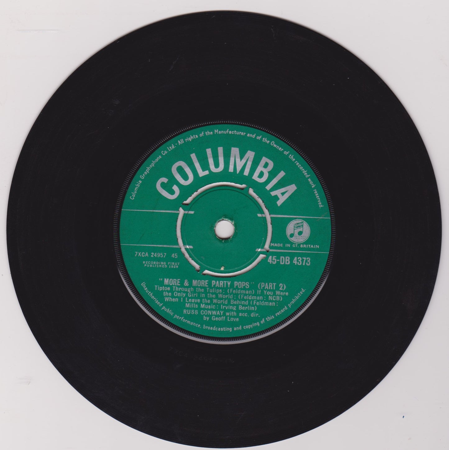 Russ Conway – More & More Party Pops (Columbia, 1959) 7" vinyl EP VG/VG