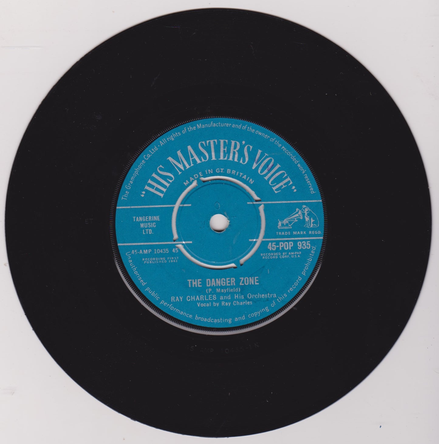 Ray Charles And His Orchestra – Hit The Road Jack (HMV 1961) 7" vinyl single VG/-