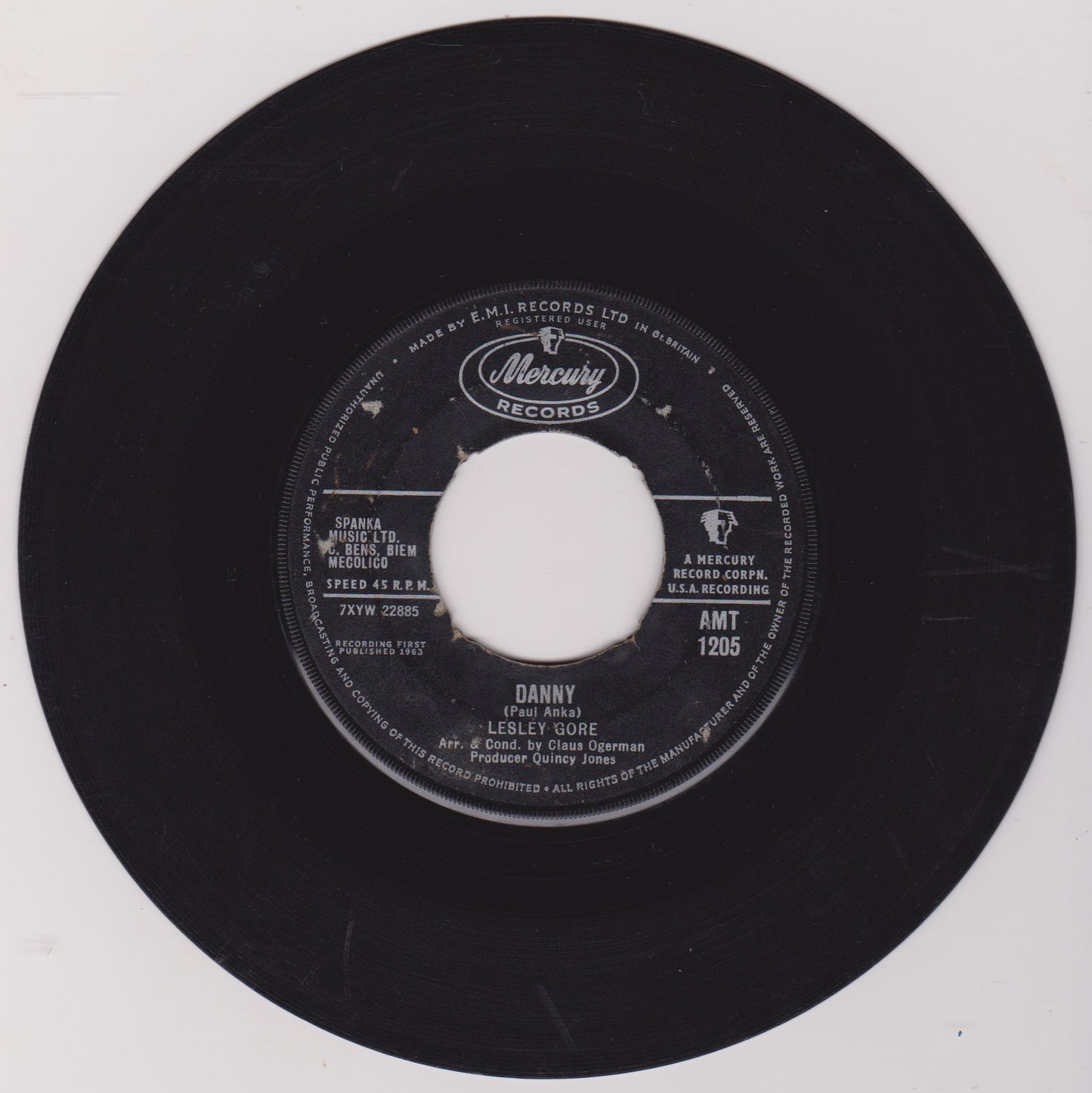 Lesley Gore – It's My Party (Mercury 1963) 7" vinyl single G/- jukebox