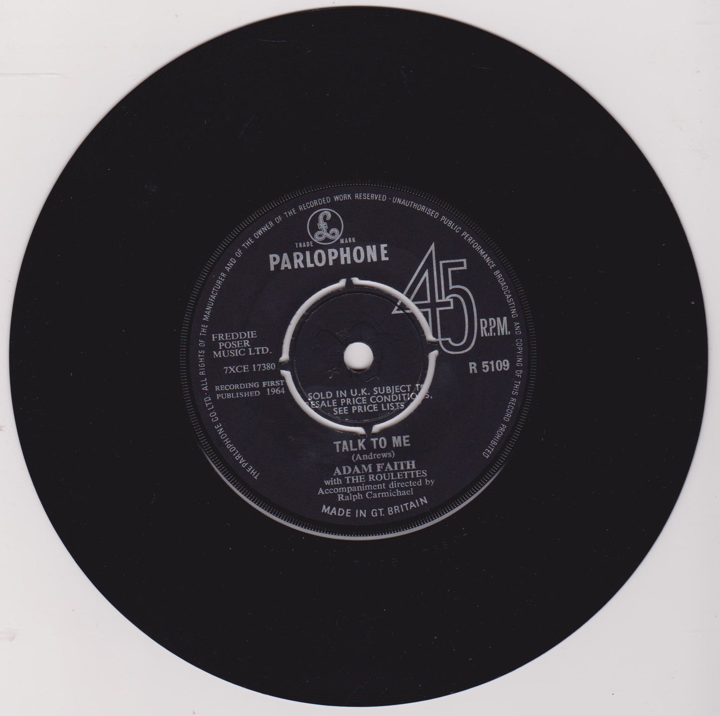 Adam Faith With The Roulettes – If He Tells You (1964) 7" vinyl single VG/G