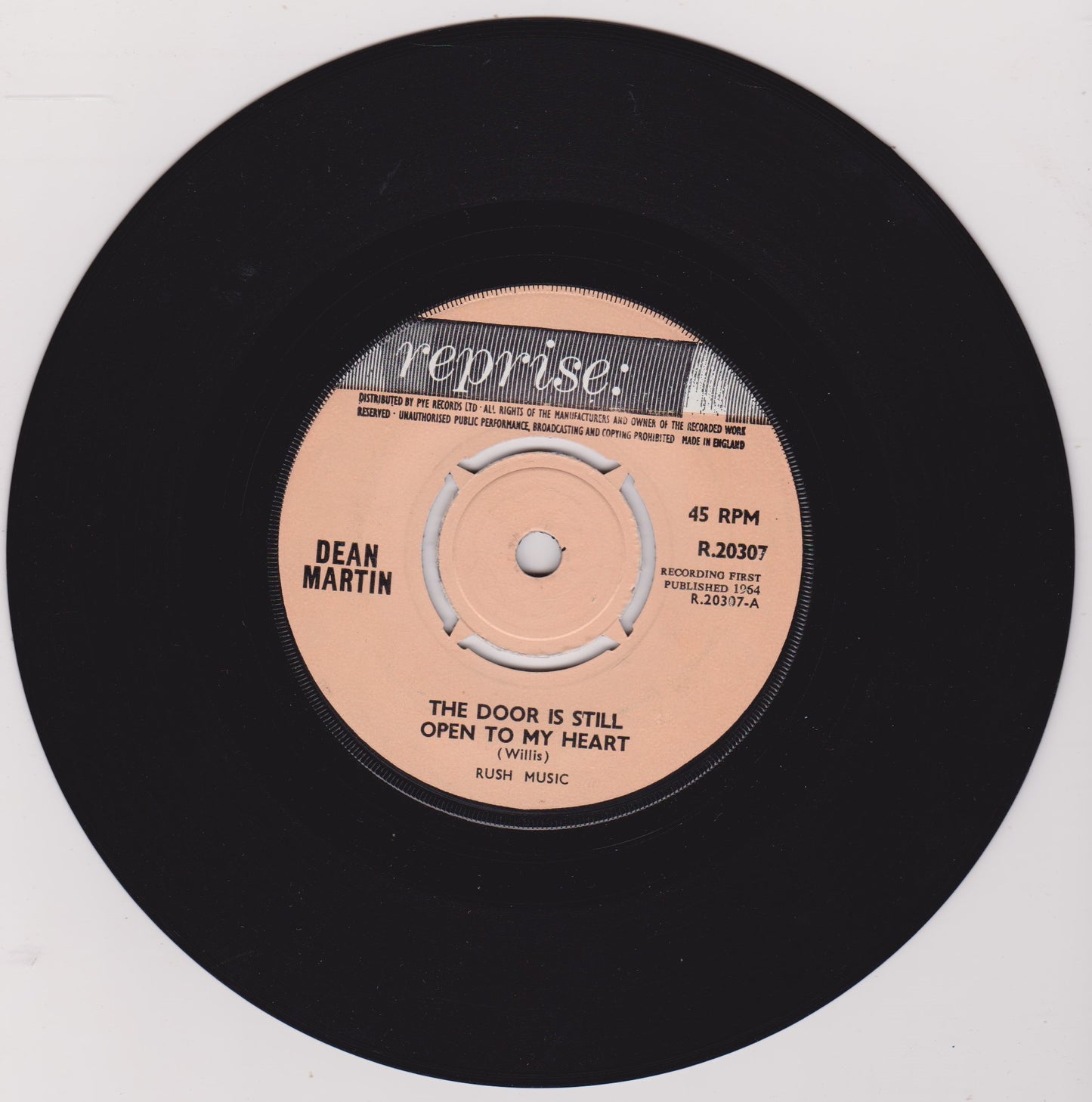Dean Martin – The Door Is Still Open To My Heart (Reprise 1964) 7" vinyl single VG/VG