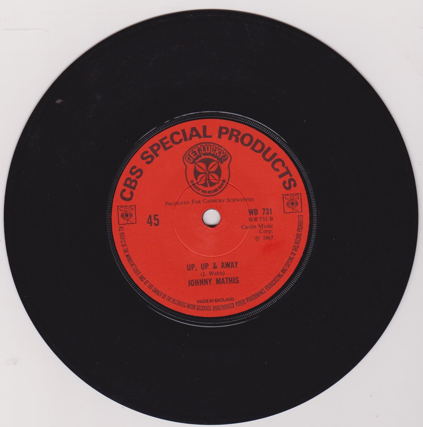 Aretha Franklin / Johnny Mathis – Mocking Bird / Up, Up & Away 7" vinyl single VG/-