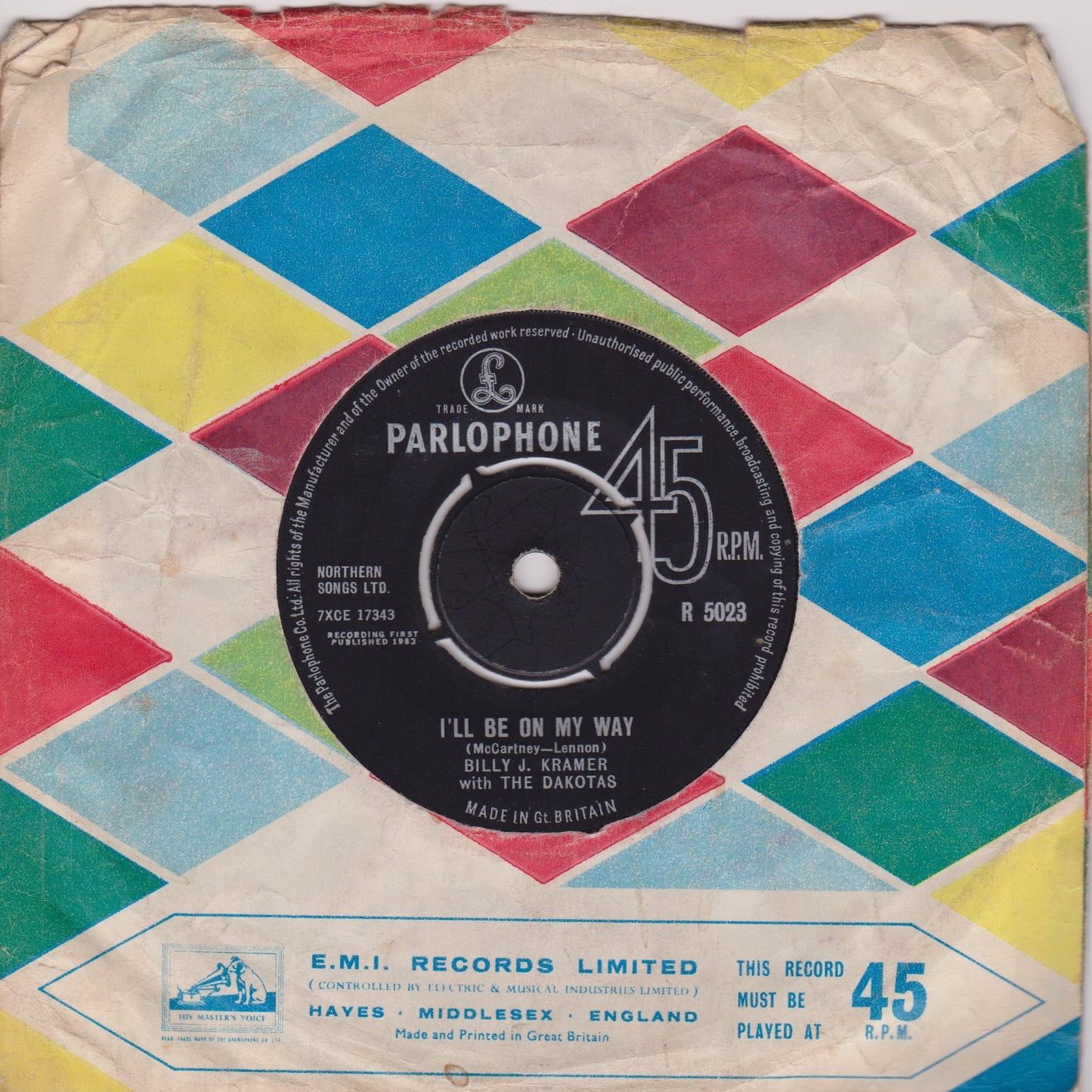Billy J. Kramer With The Dakotas – Do You Want To Know A Secret (Parlophone 1963) 7" vinyl single VG/-