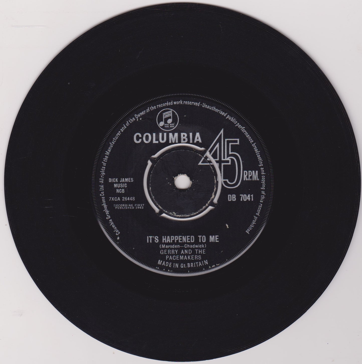 Gerry And The Pacemakers – I Like It (Columbia 1963) 7" vinyl single G+/-
