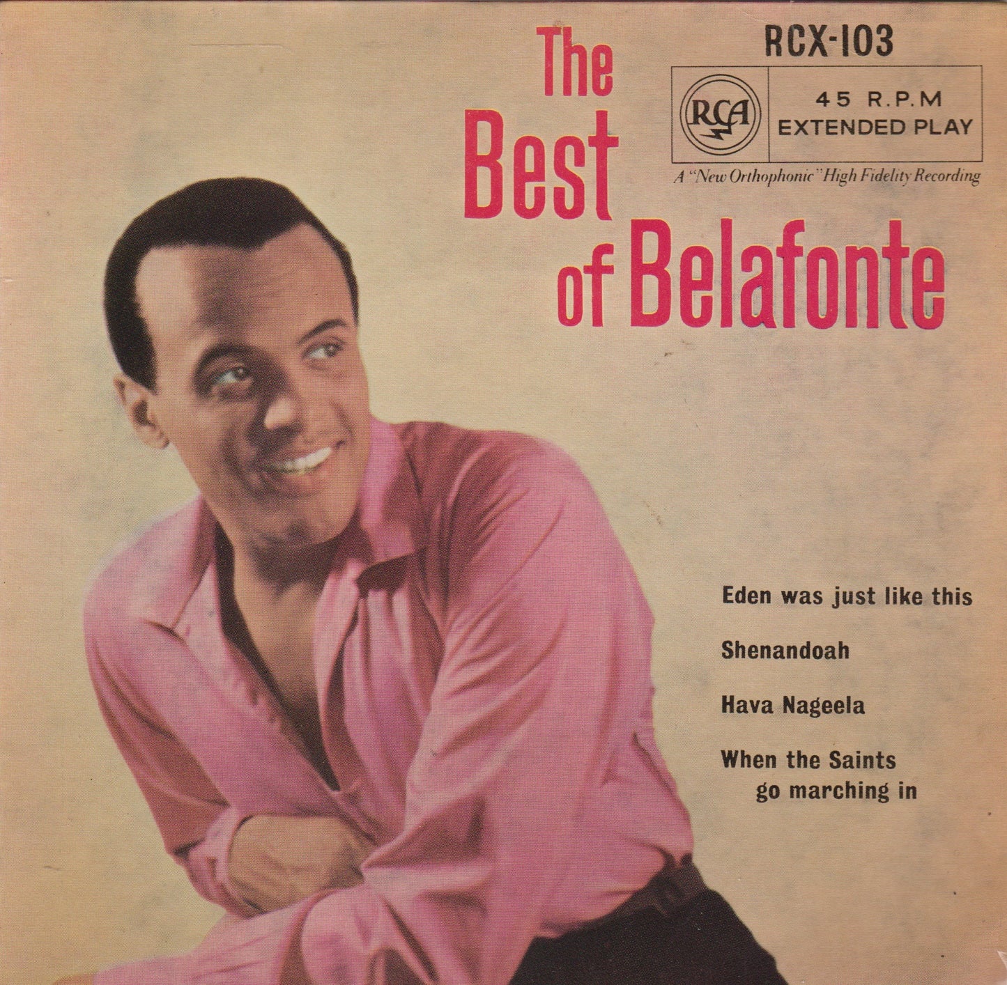 Harry Belafonte – The Best Of Belafonte (RCA 1962) 7" vinyl P/S EP VG/VG