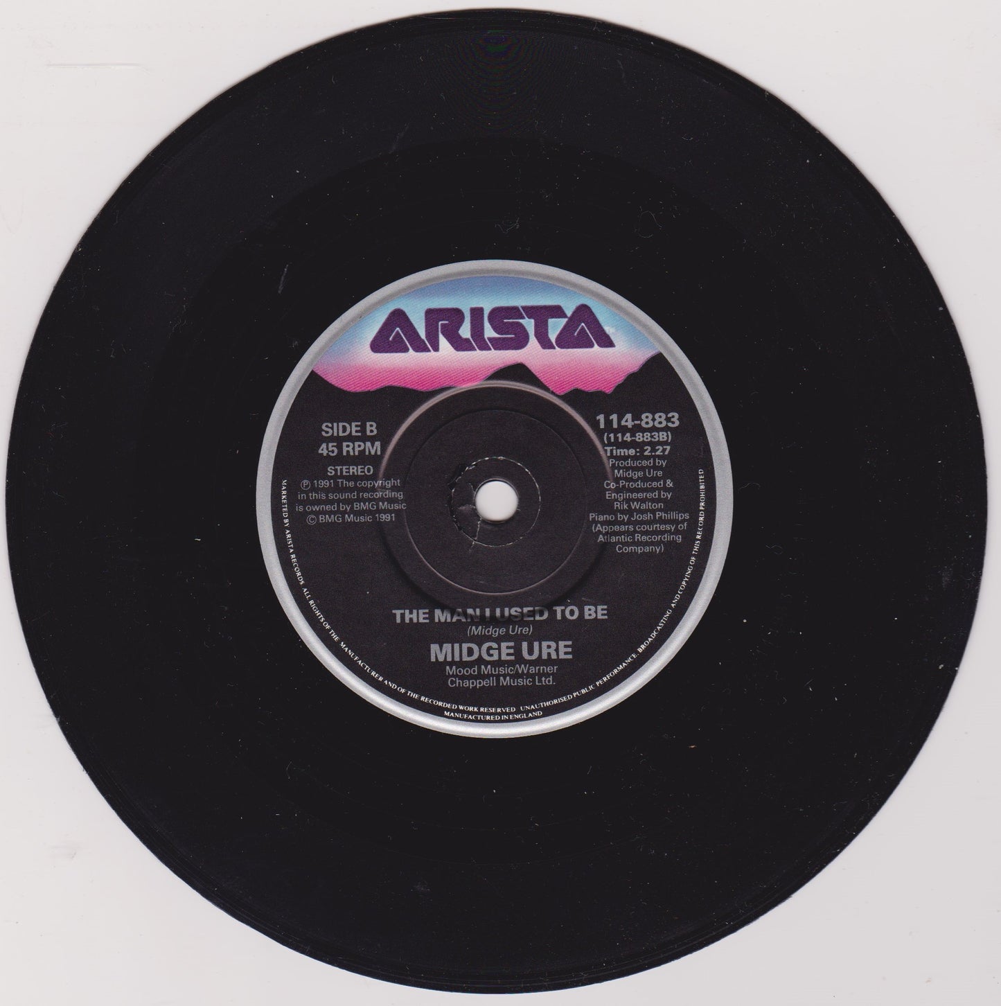 Midge Ure – I See Hope In The Morning Light (Chrysalis 1991) 7" vinyl P/S single VG/VG