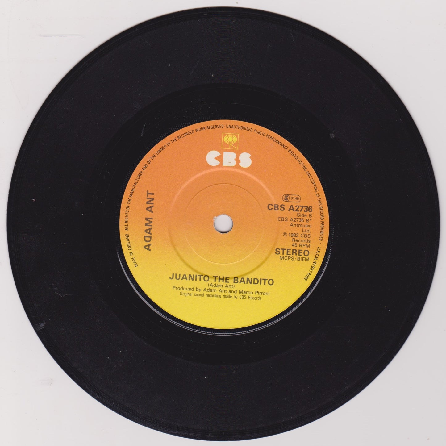 Adam Ant – Friend Or Foe (CBS 1982) 7" vinyl P/S single VG/VG