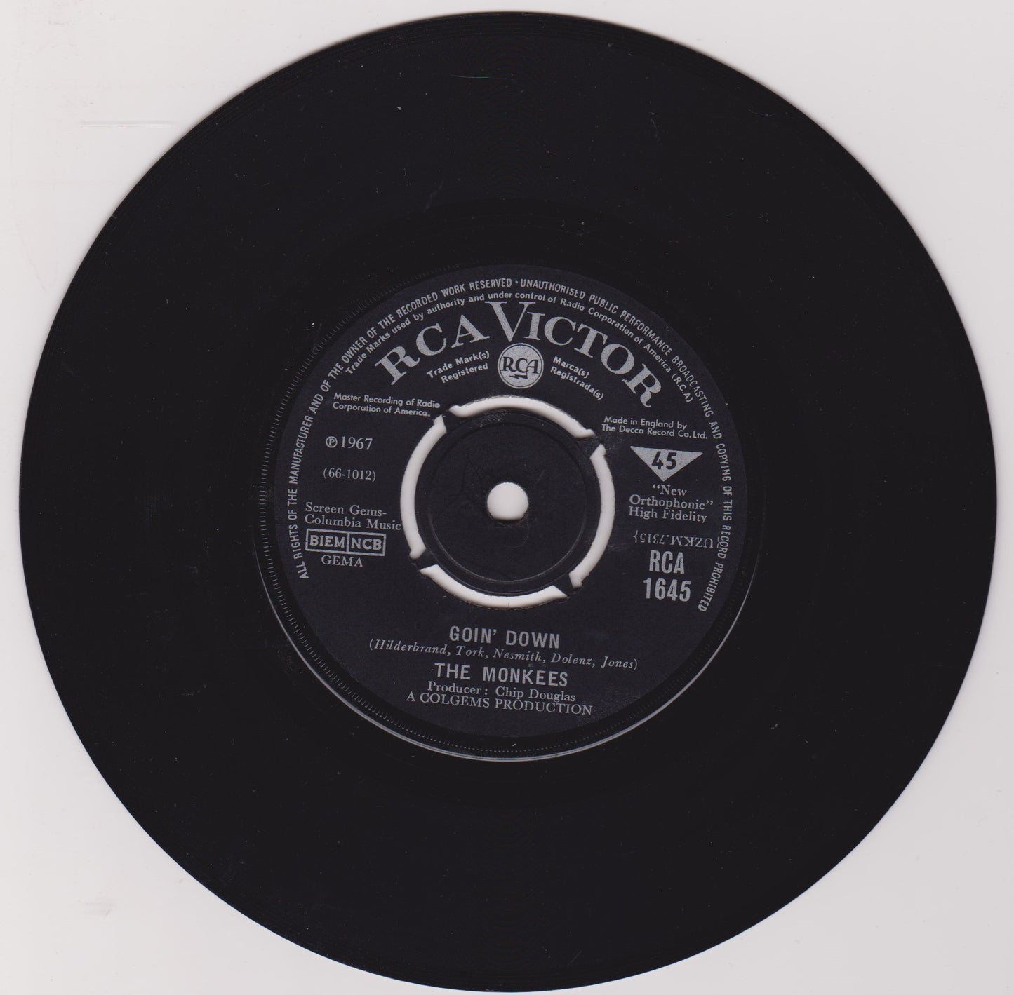 The Monkees – Daydream Believer (RCA 1967) 7" vinyl single VG/VG