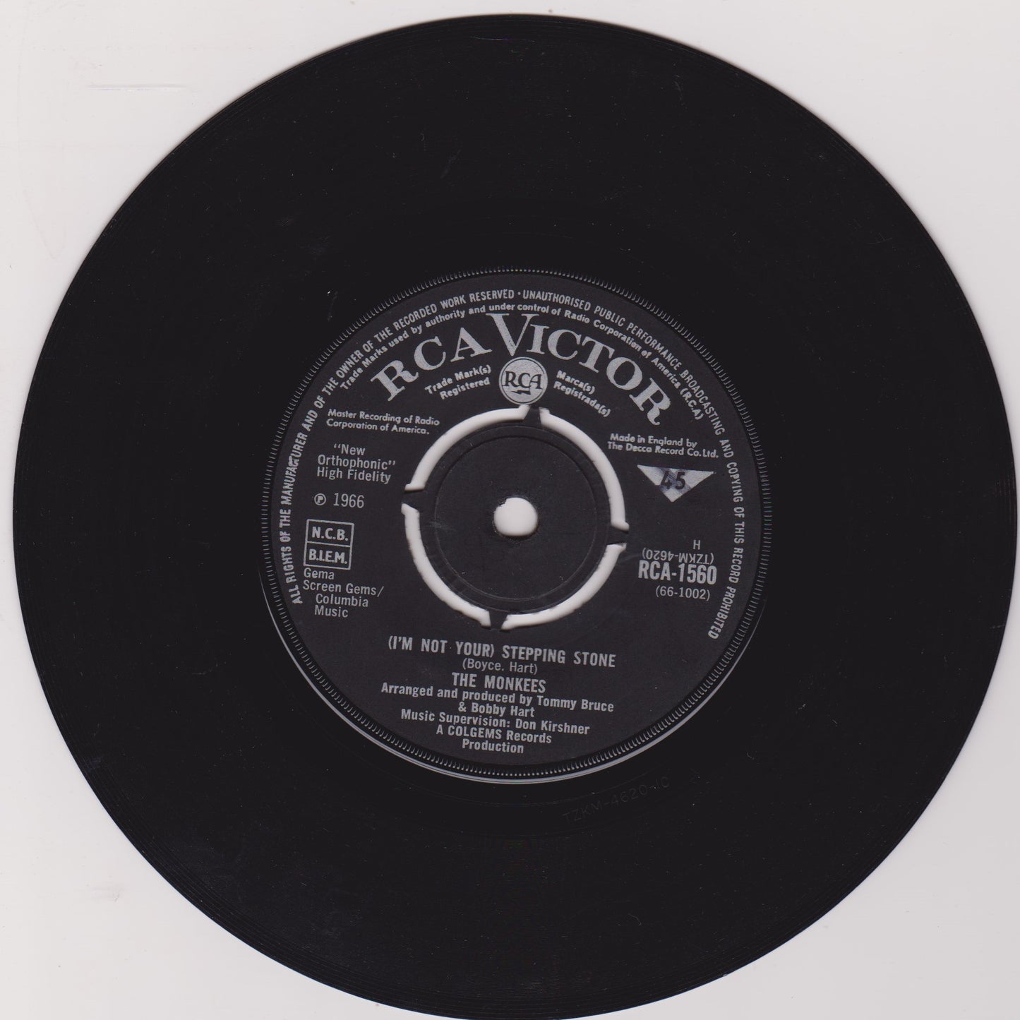 The Monkees – I'm A Believer (RCA 1966) 7" vinyl single VG/-