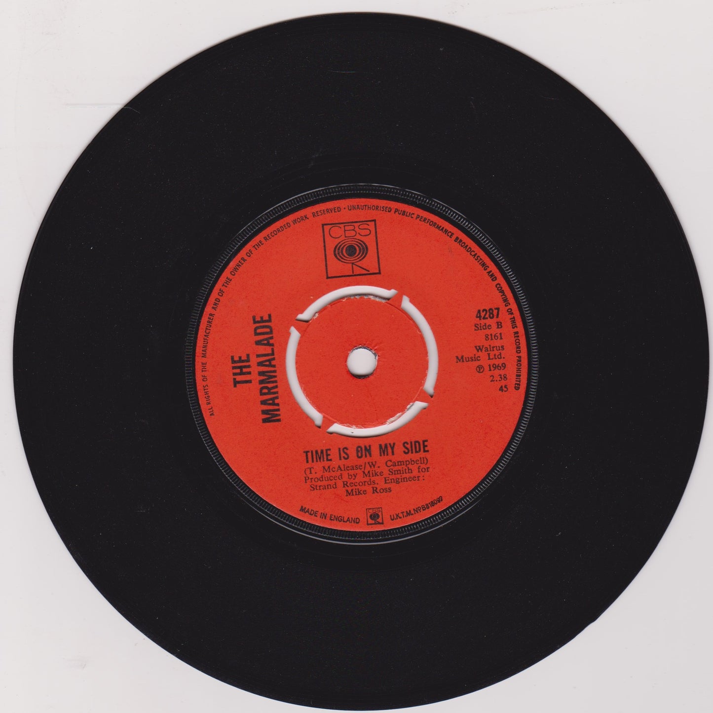 The Marmalade – Baby Make It Soon (CBS 1969) 7" vinyl single VG/VG