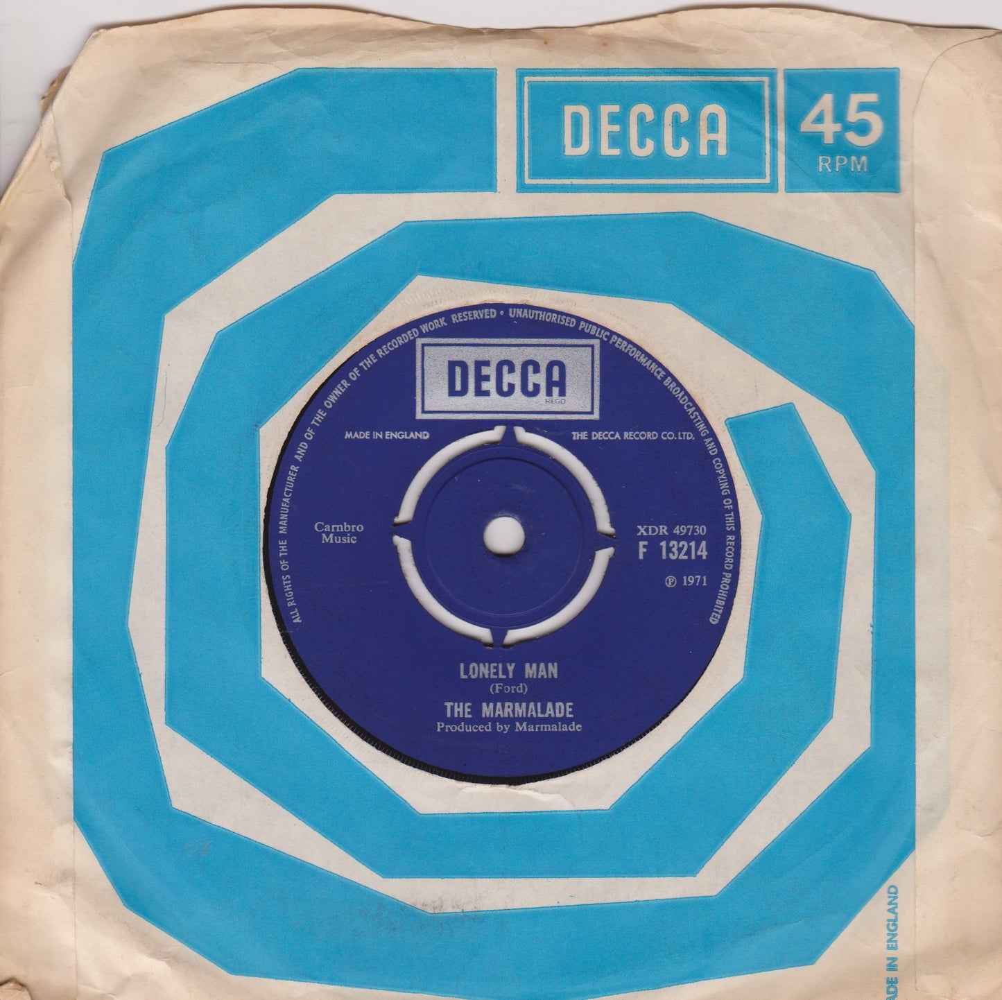 The Marmalade – Cousin Norman (Decca 1971) 7" vinyl single VG/VG