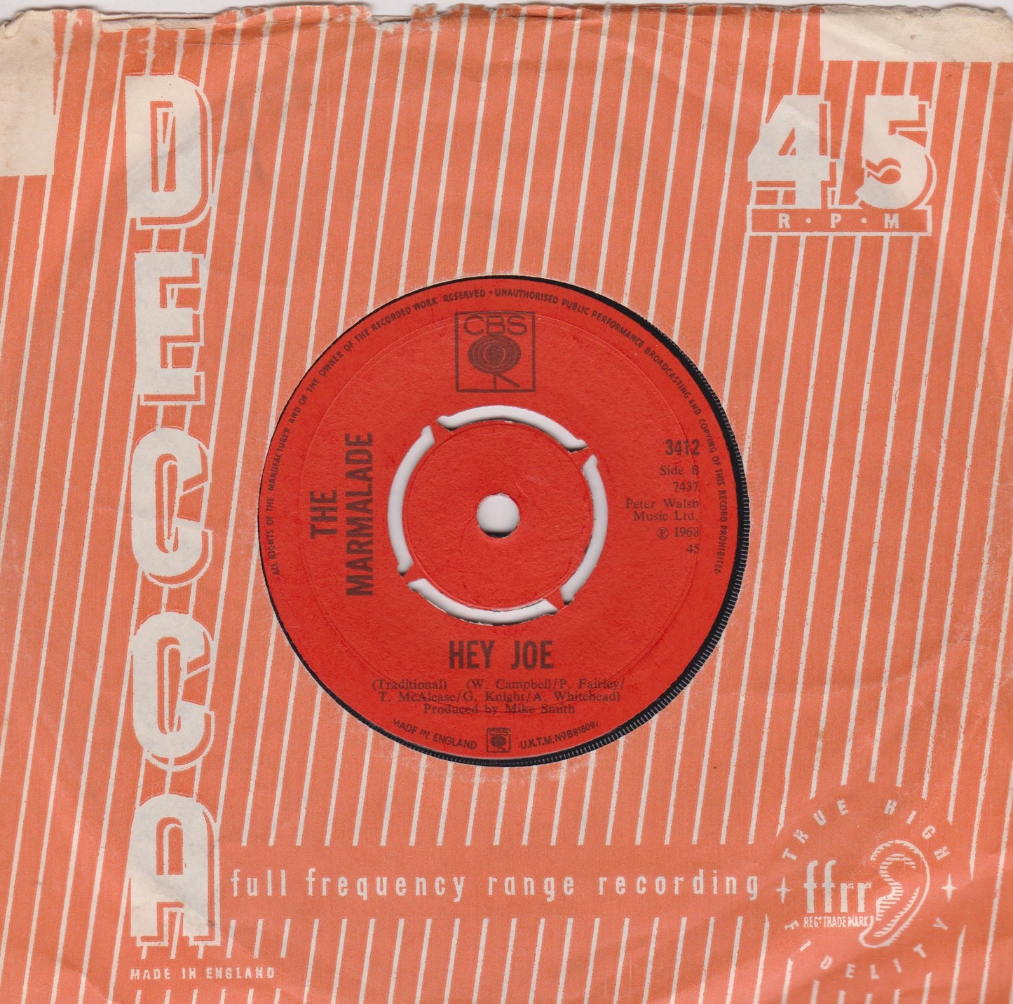 The Marmalade – Lovin' Things (CBS 1968) 7" vinyl single VG/-