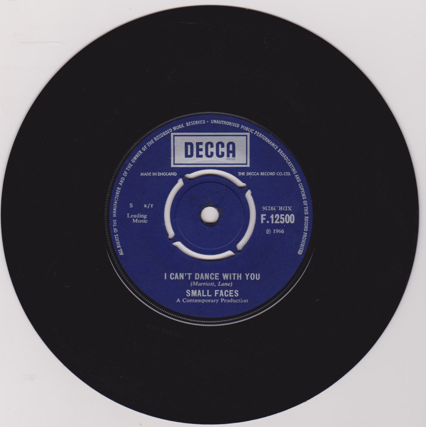Small Faces – My Mind's Eye (Decca 1966) 7" vinyl single VG/VG