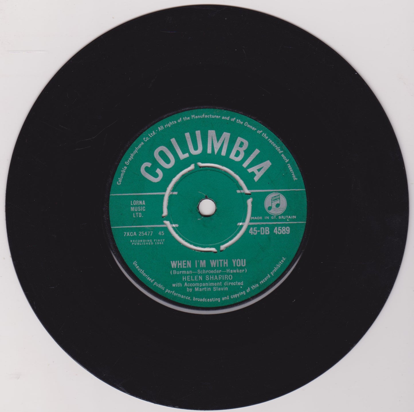 Helen Shapiro – Don't Treat Me Like A Child (Columbia 1961) 7" vinyl single VG/-