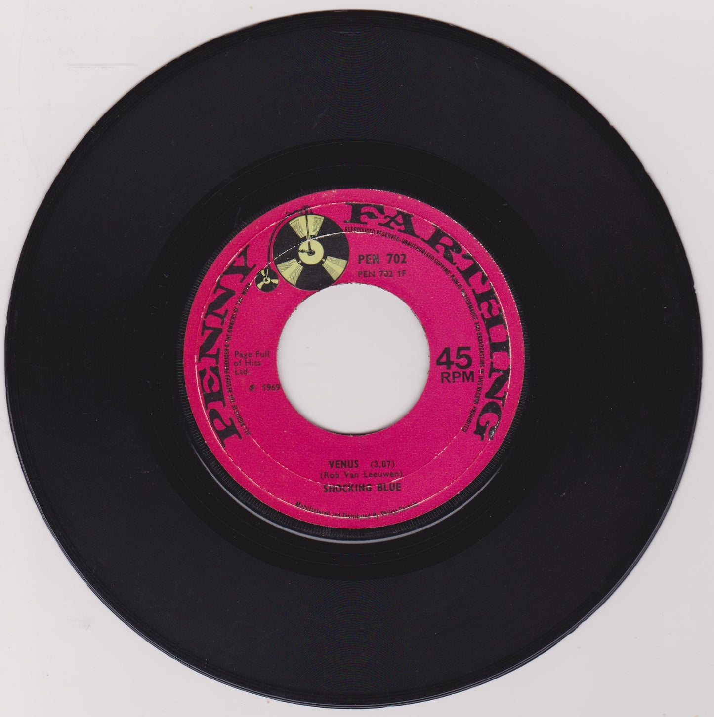 Shocking Blue – Venus (Penny Farthing 1969) 7" vinyl single VG/VG jukebox