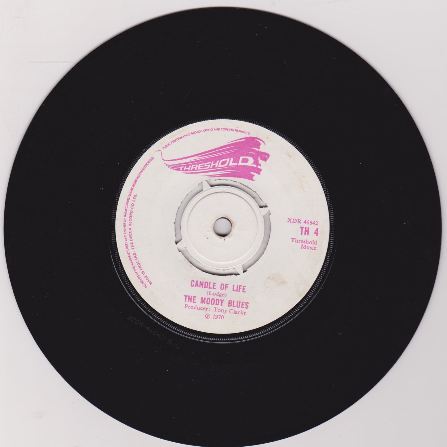 The Moody Blues – Question (Threshold 1970) 7" vinyl single VG/-