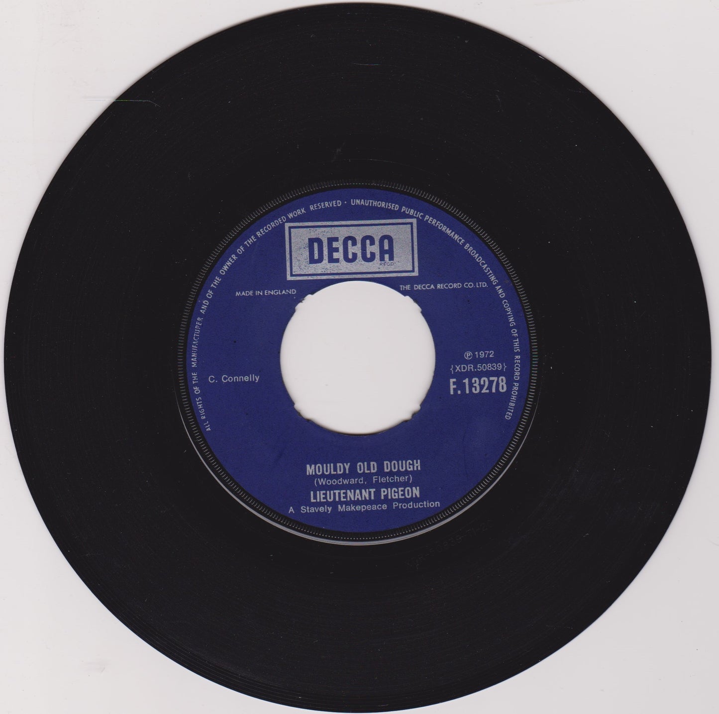 Lieutenant Pigeon – Mouldy Old Dough (Decca 1972) 7" vinyl single VG/- jukebox