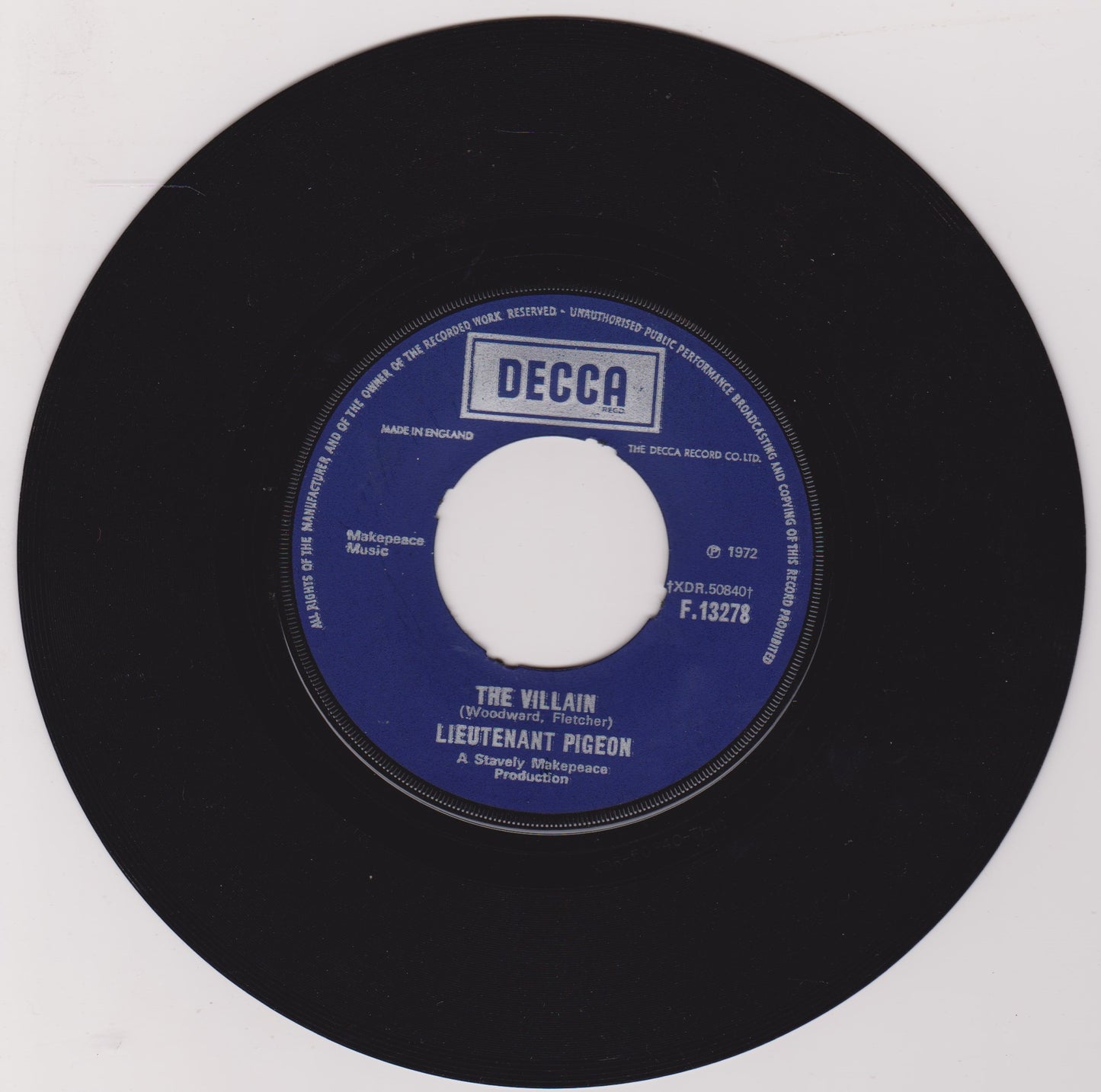 Lieutenant Pigeon – Mouldy Old Dough (Decca 1972) 7" vinyl single VG/- jukebox
