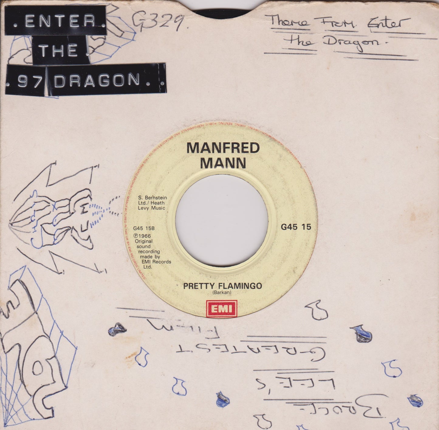 Manfred Mann – 5 4 3 2 1 / Pretty Flamingo (EMI 1984) 7" vinyl single G+/- jukebox centre