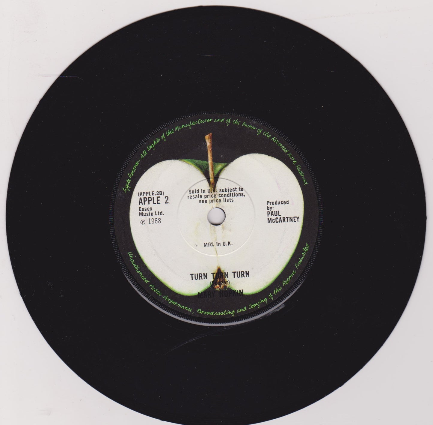 Mary Hopkin – Those Were The Days (Apple 1968) 7" vinyl single VG/-