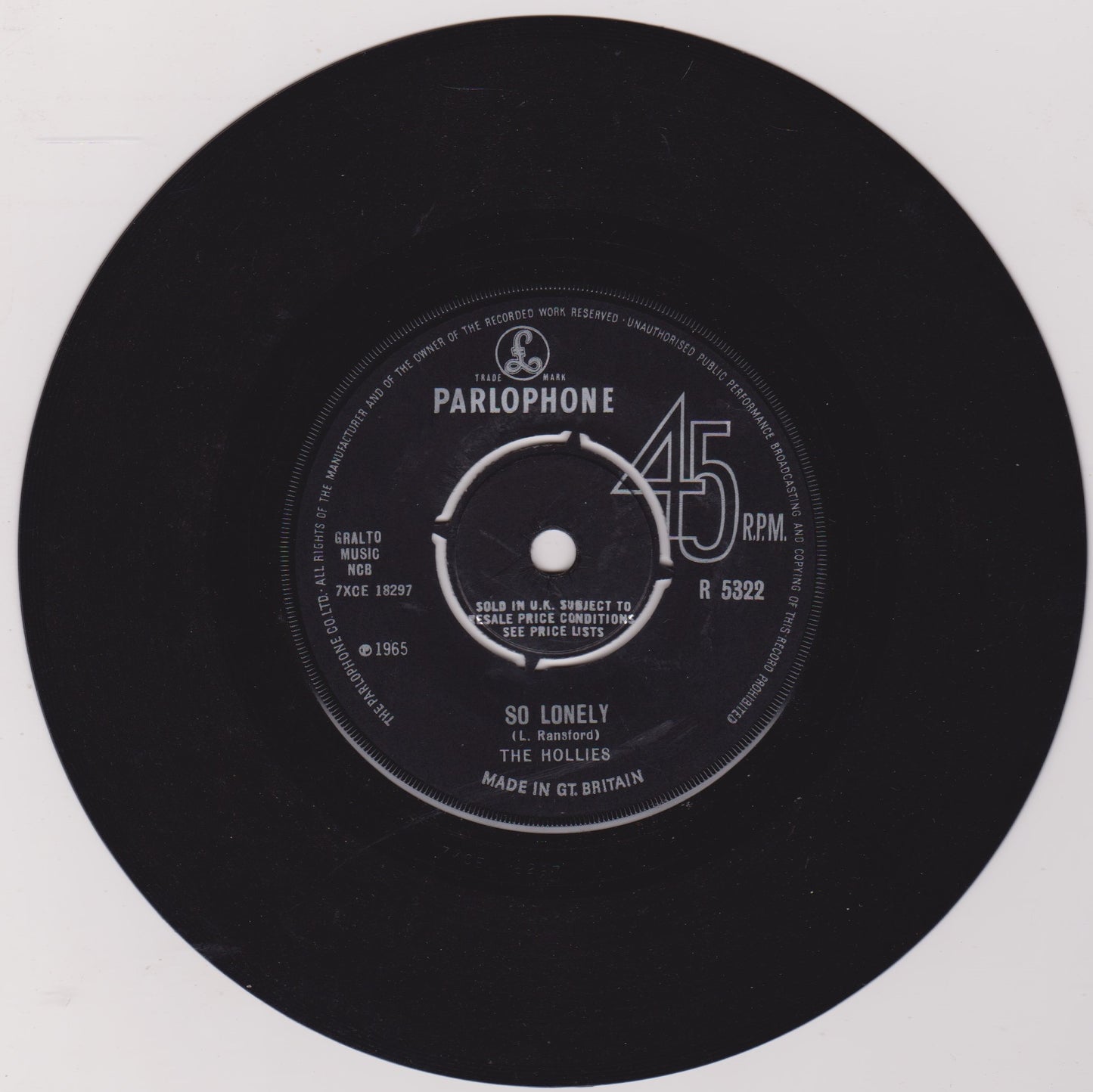 The Hollies – Look Through Any Window (Parlophone 1965) 7" vinyl single VG/-