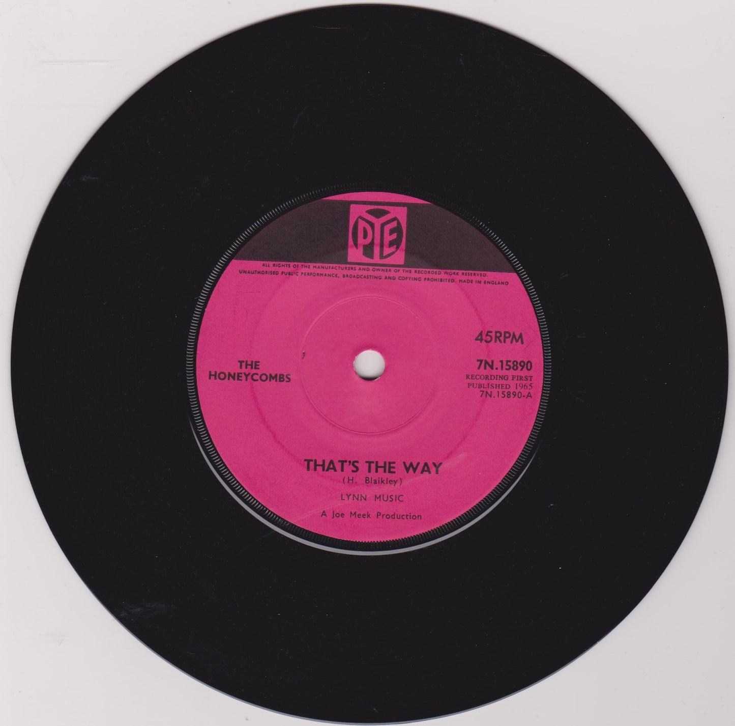 The Honeycombs – That's The Way (Pye 1965) 7" vinyl single VG/VG