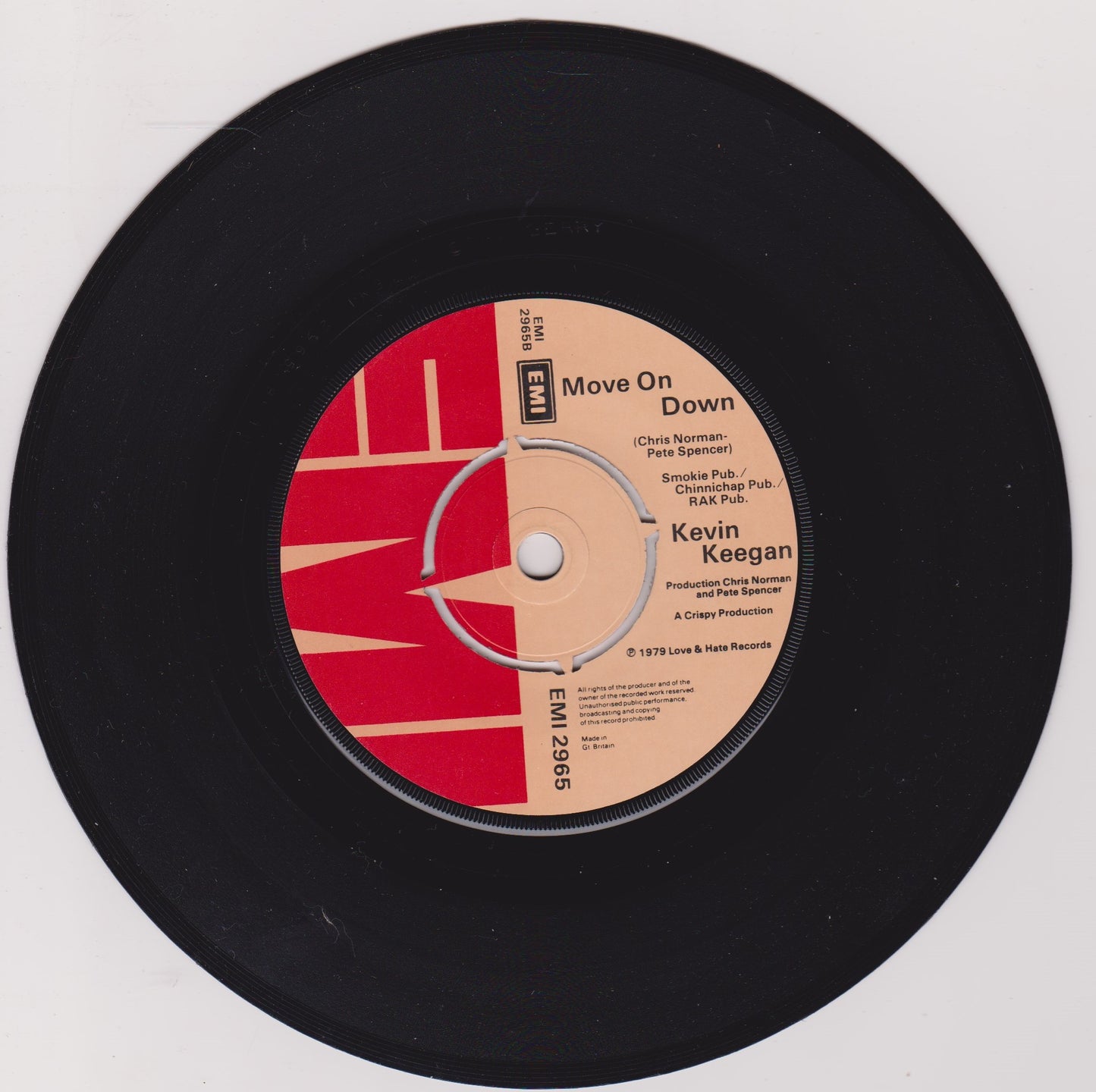 Kevin Keegan – Head Over Heels In Love (EMI 1979) 7" vinyl P/S single VG/VG