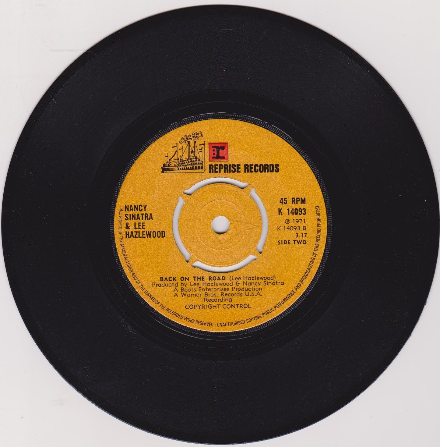 Nancy Sinatra & Lee Hazlewood – Did You Ever (Reprise 1971) 7" vinyl single VG/-