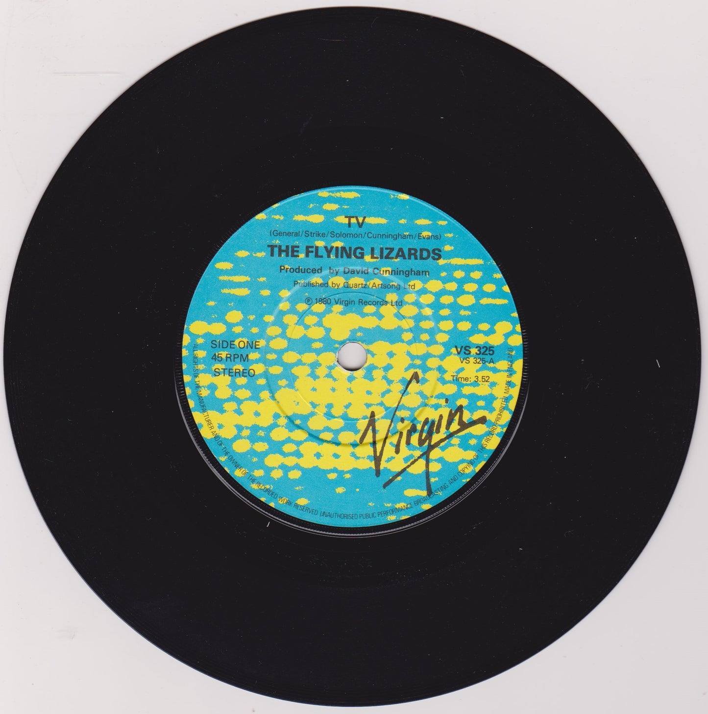 The Flying Lizards – TV (Virgin 1980) 7" vinyl P/S single VG/VG