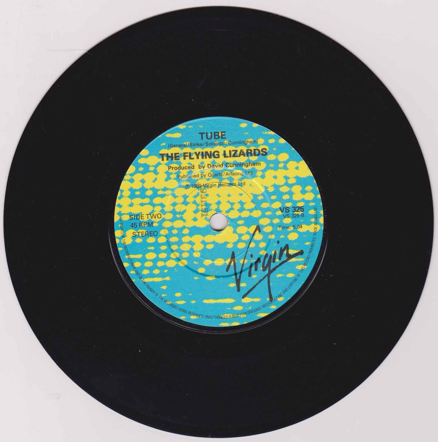 The Flying Lizards – TV (Virgin 1980) 7" vinyl P/S single VG/VG