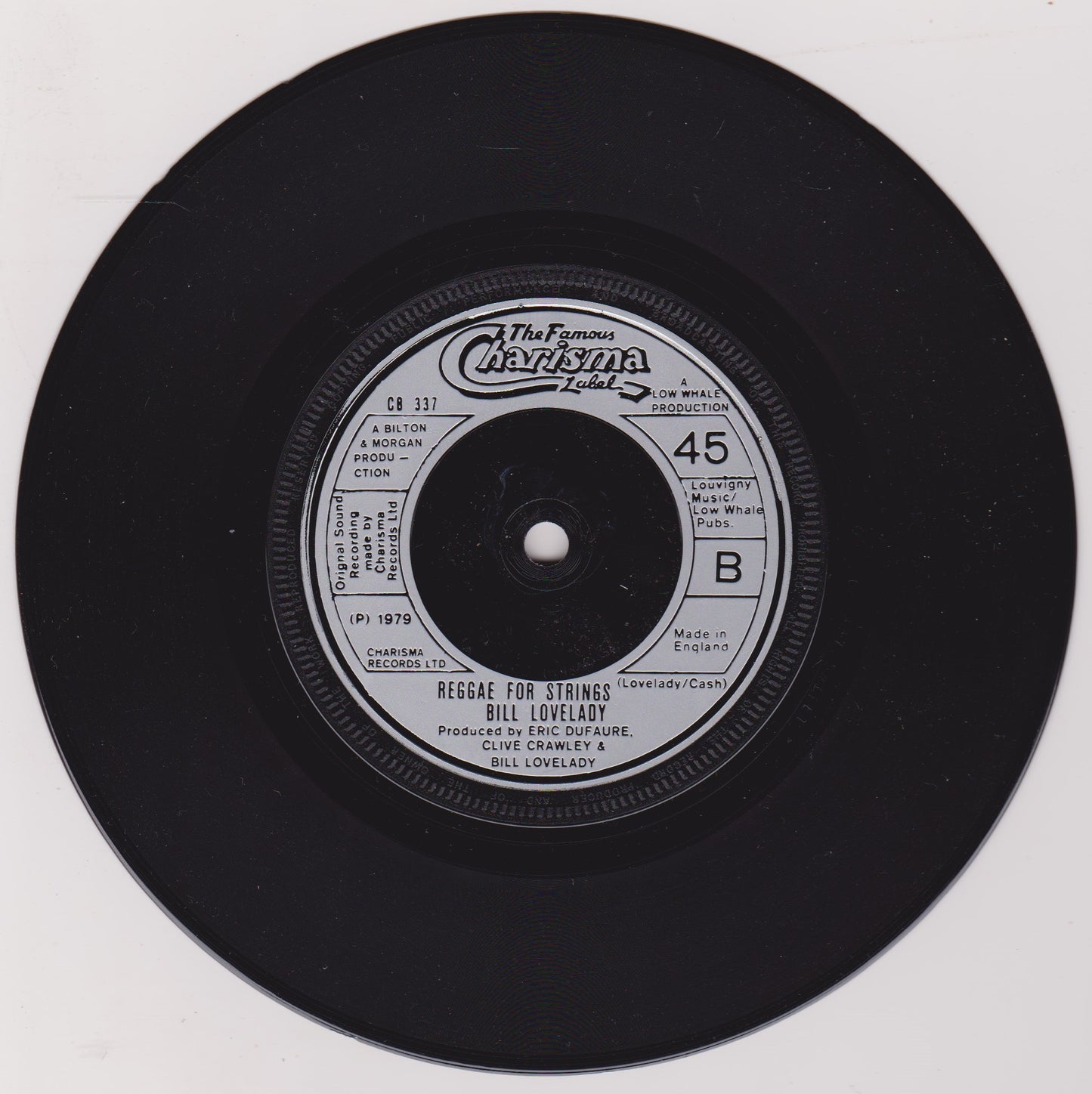 Bill Lovelady – Reggae For It Now (Charisma 1979) 7" vinyl single VG/-