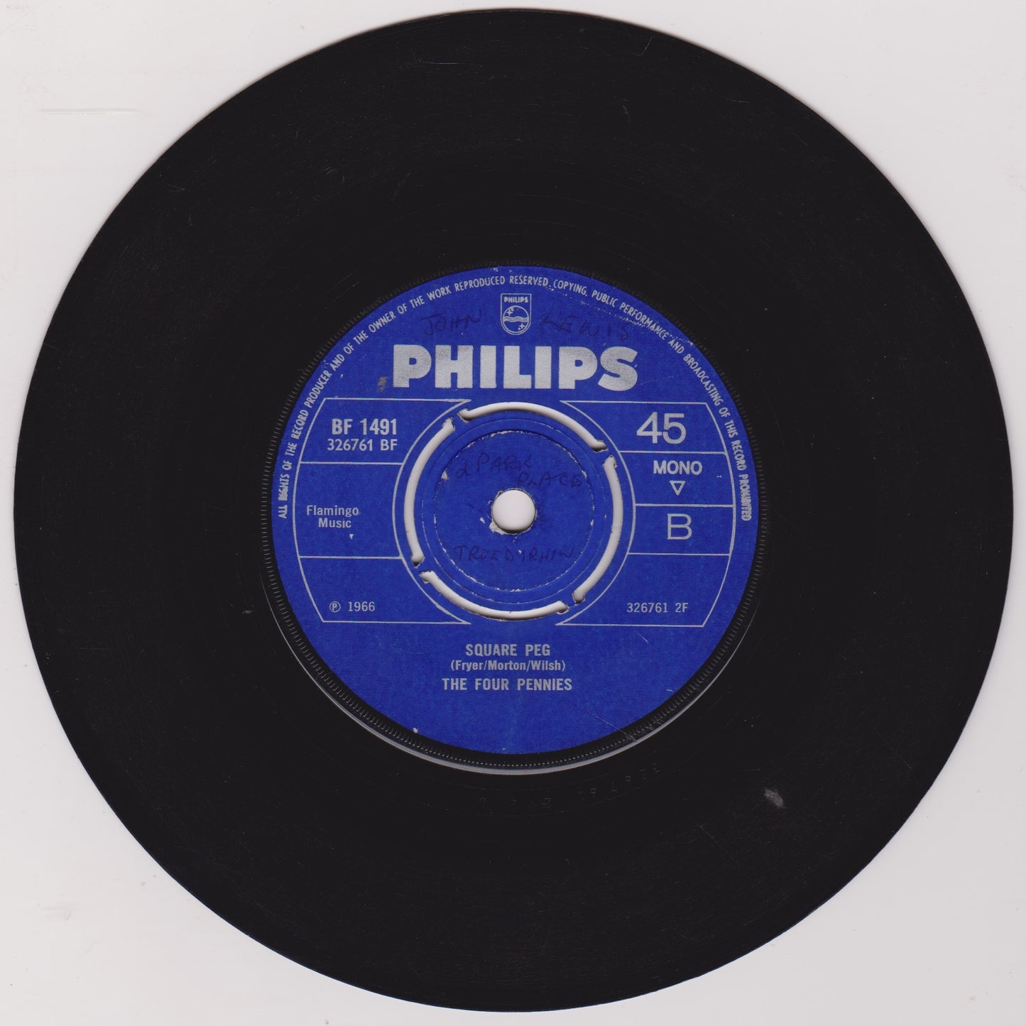 The Four Pennies – Keep The Freeway Open (Philips 1966) 7" vinyl single G/G
