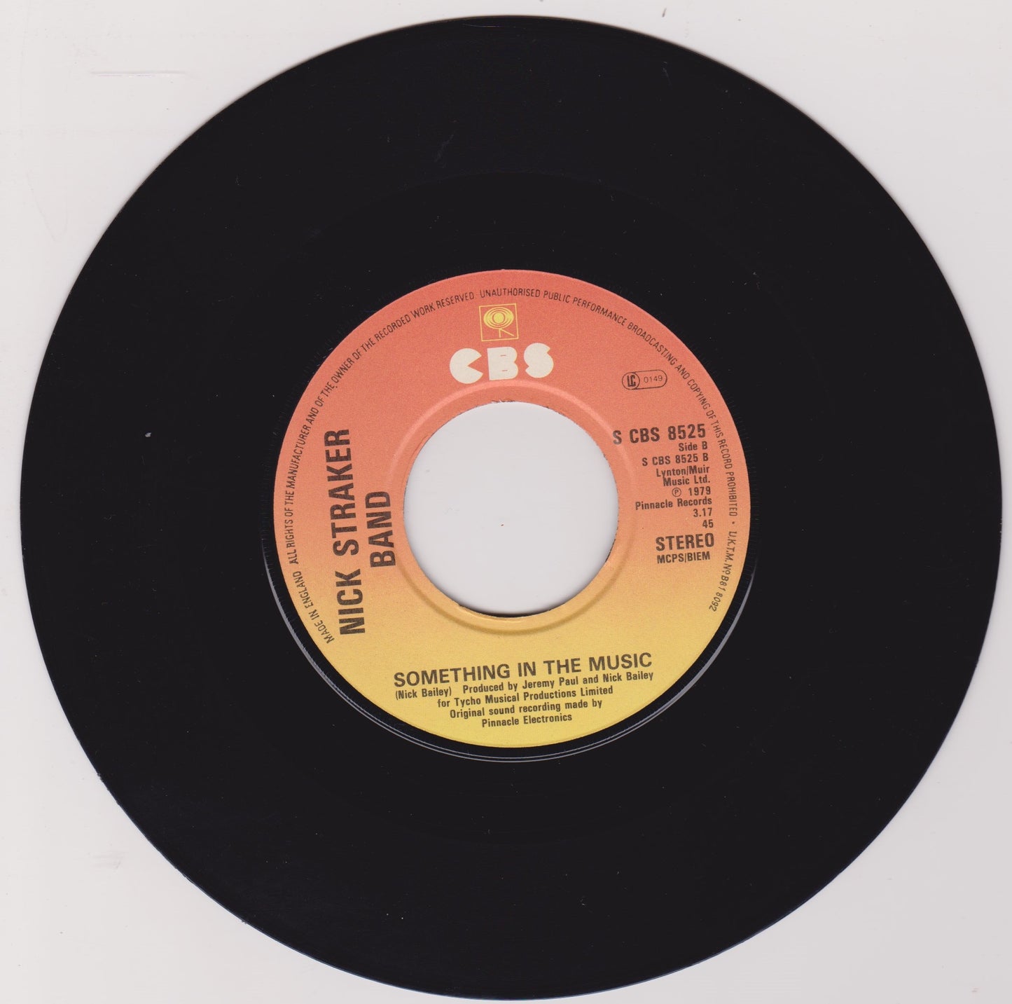 Nick Straker Band – A Walk In The Park (CBS 1980) 7" vinyl single VG/- jukebox