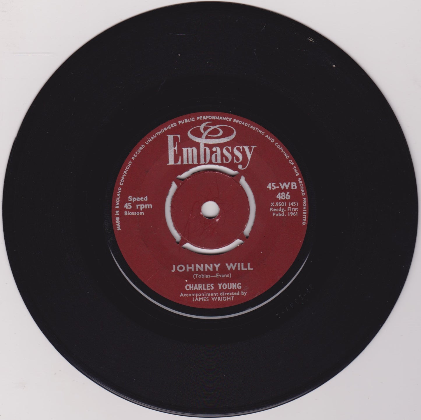 Kay Barry / Charles Young – My Friend The Sea / Johnny Will 7" vinyl single VG/VG