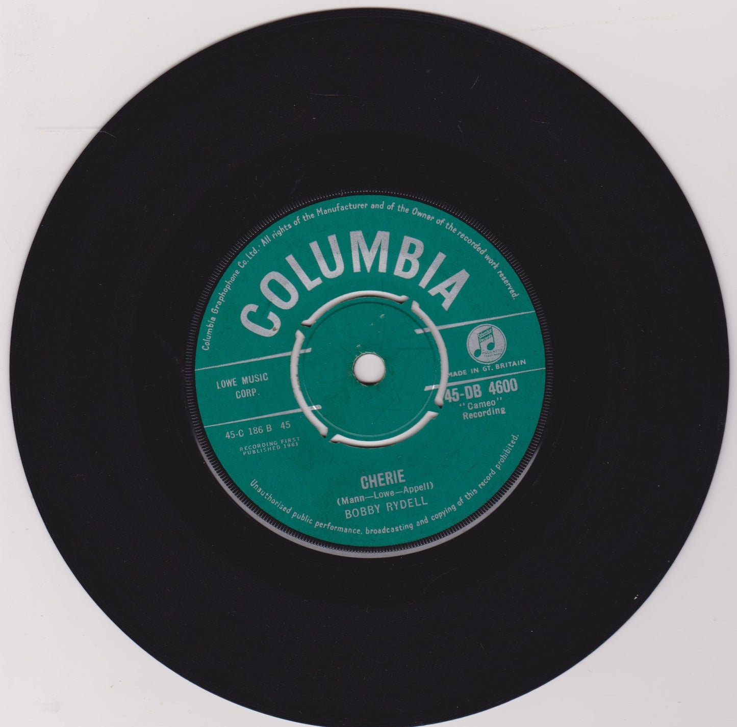 Bobby Rydell – Good Time Baby (Columbia 1961) 7" vinyl single VG/-