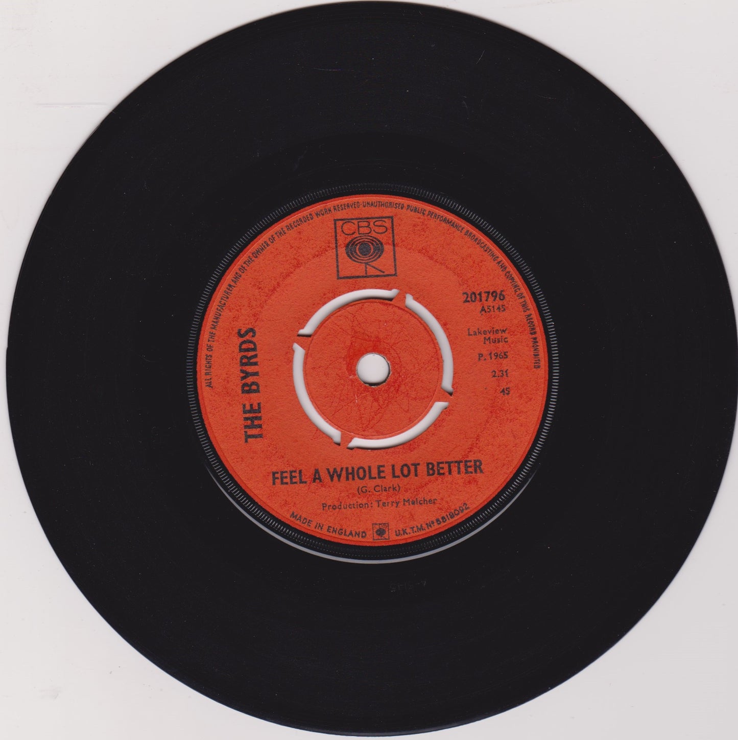The Byrds – All I Really Want To Do (CBS 1965) 7" vinyl single VG/-