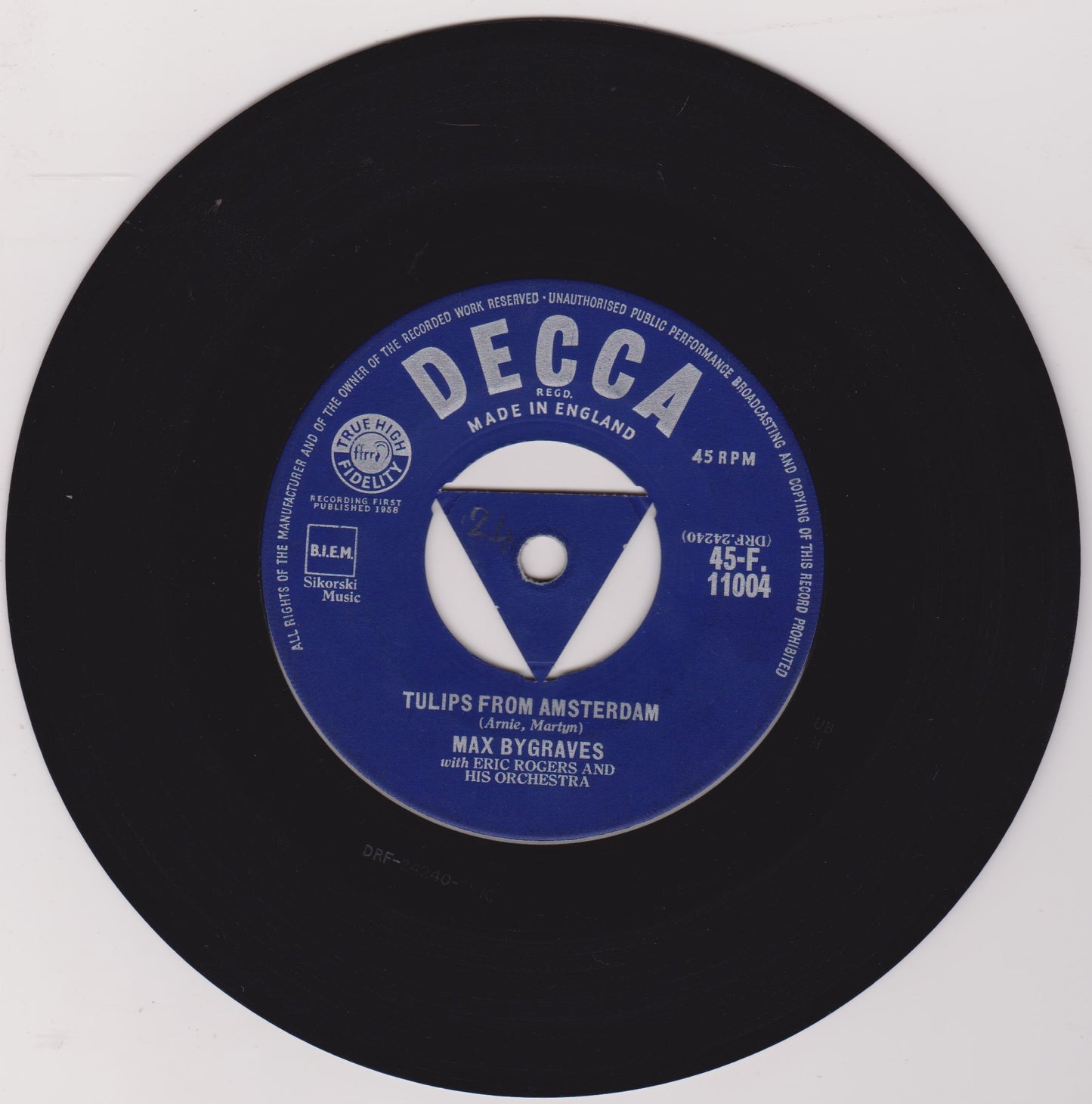 Max Bygraves – You Need Hands (Decca 1958) 7" vinyl single VG/VG