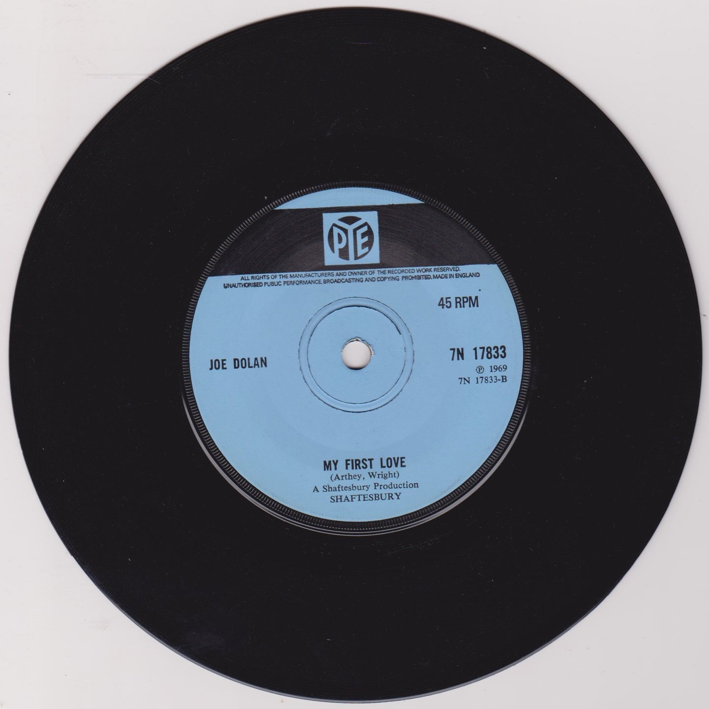 Joe Dolan – Teresa (Pye 1969) 7" vinyl single VG/VG