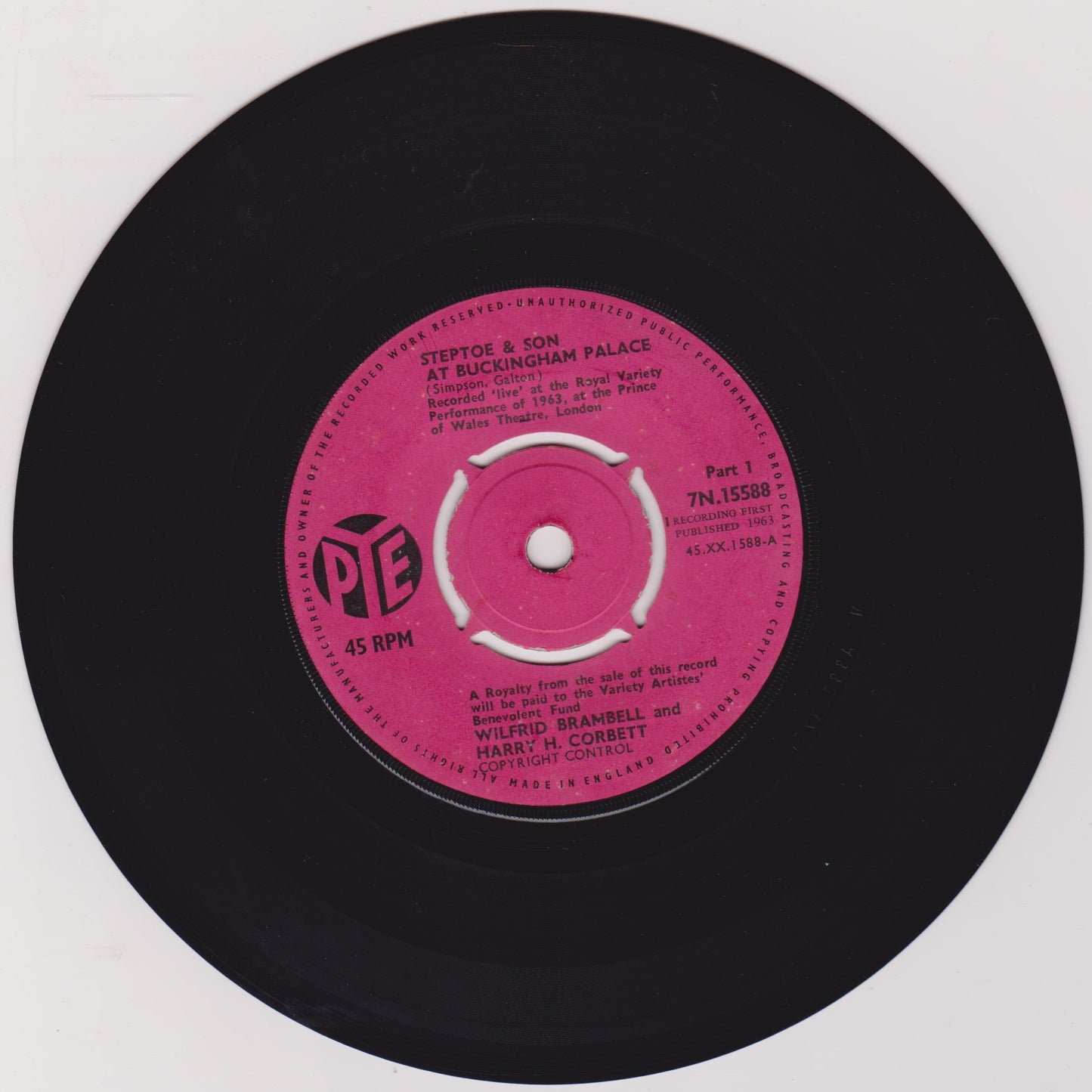 Wilfrid Brambell And Harry H. Corbett – Steptoe & Son At Buckingham Palace 7" vinyl single VG/VG
