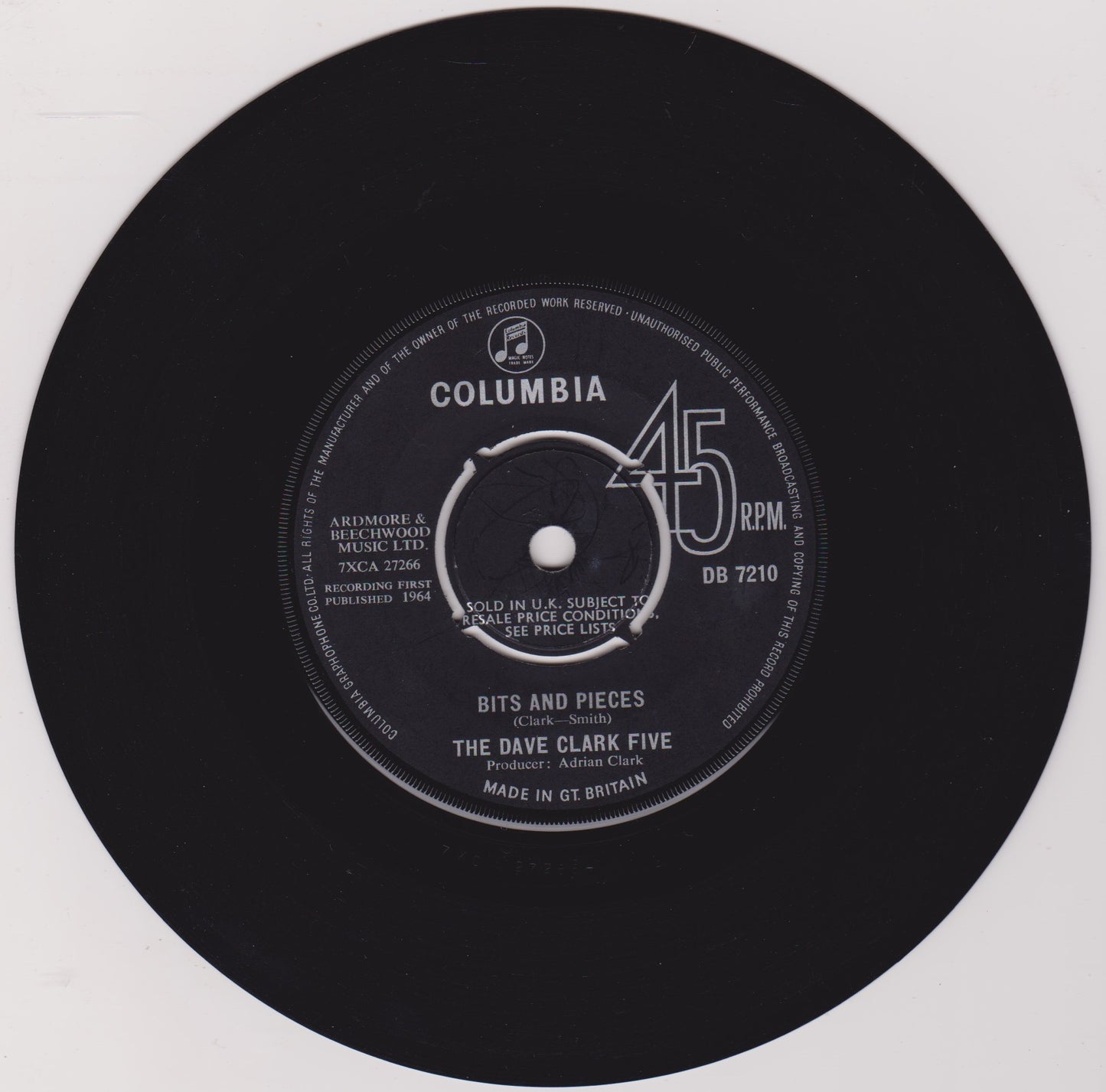 The Dave Clark Five – Bits And Pieces (Columbia 1964) 7" vinyl single VG/-