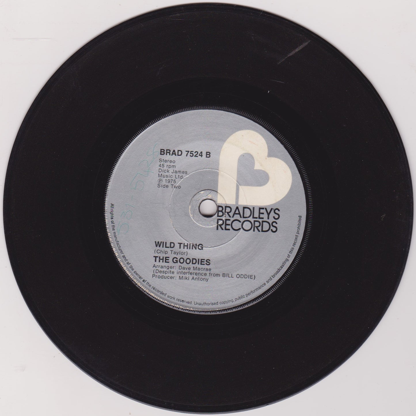 The Goodies – Nappy Love (Bradley's 1975) 7" vinyl single G+/-