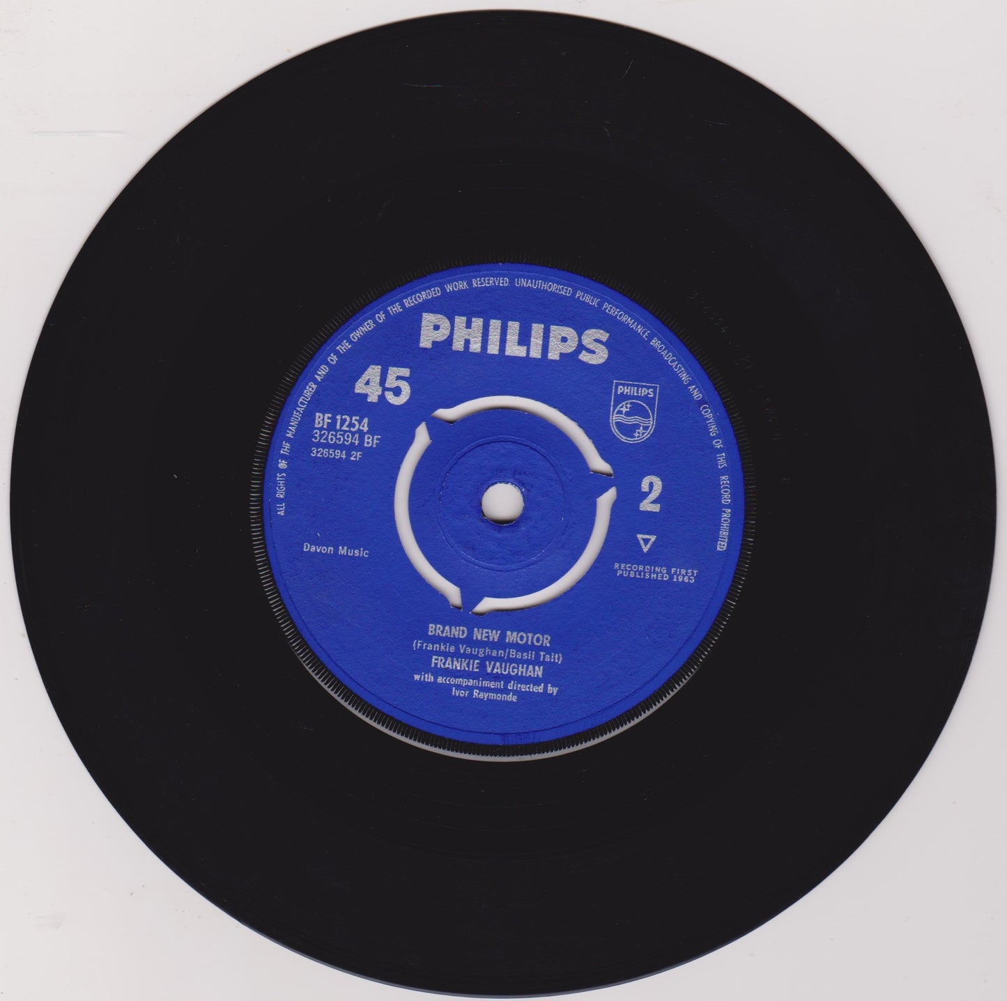 Frankie Vaughan – Hey Mama (Philips 1963) 7" vinyl single VG/-