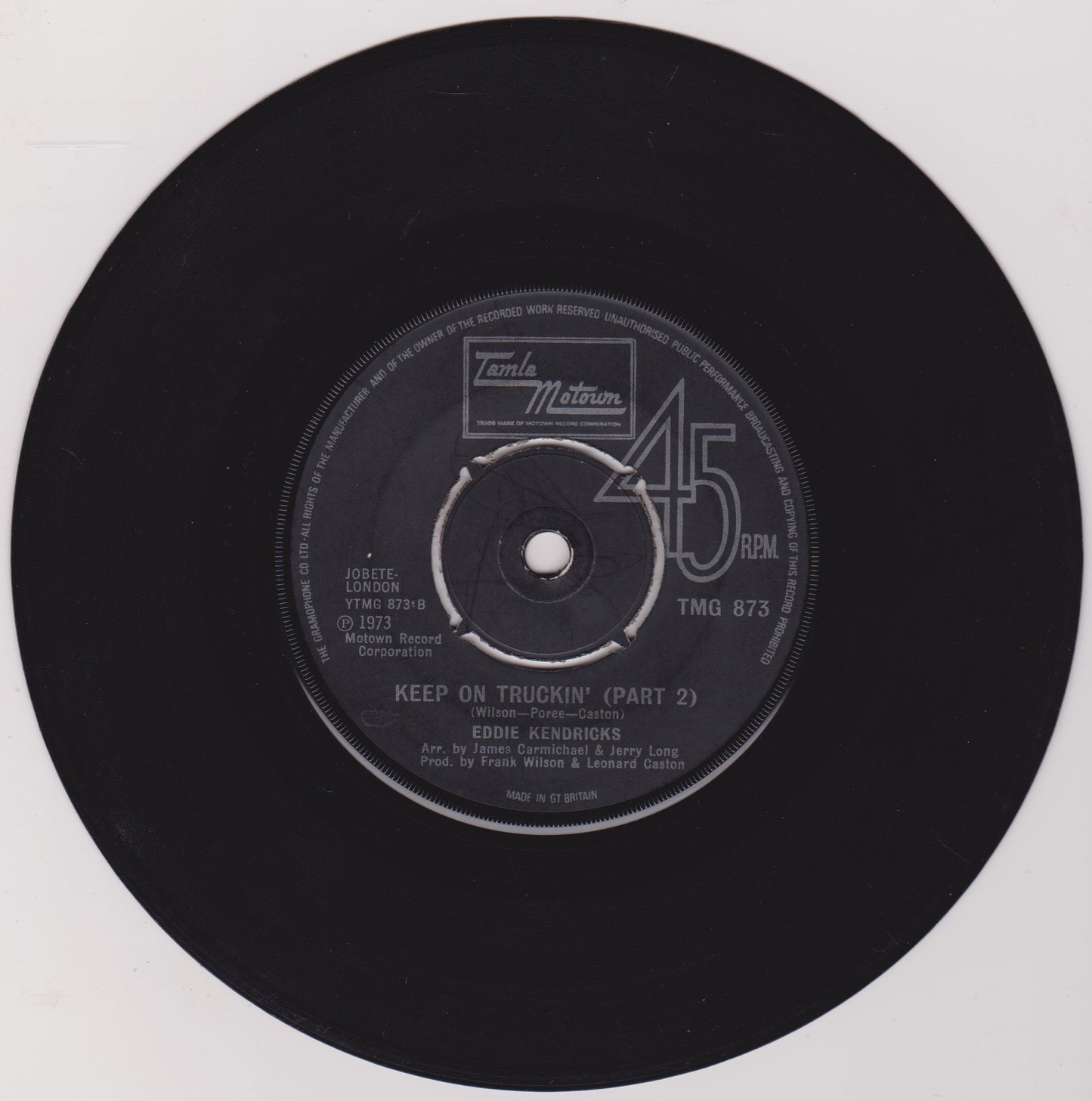 Eddie Kendricks – Keep On Truckin' (Tamla 1973) 7" vinyl single VG/-