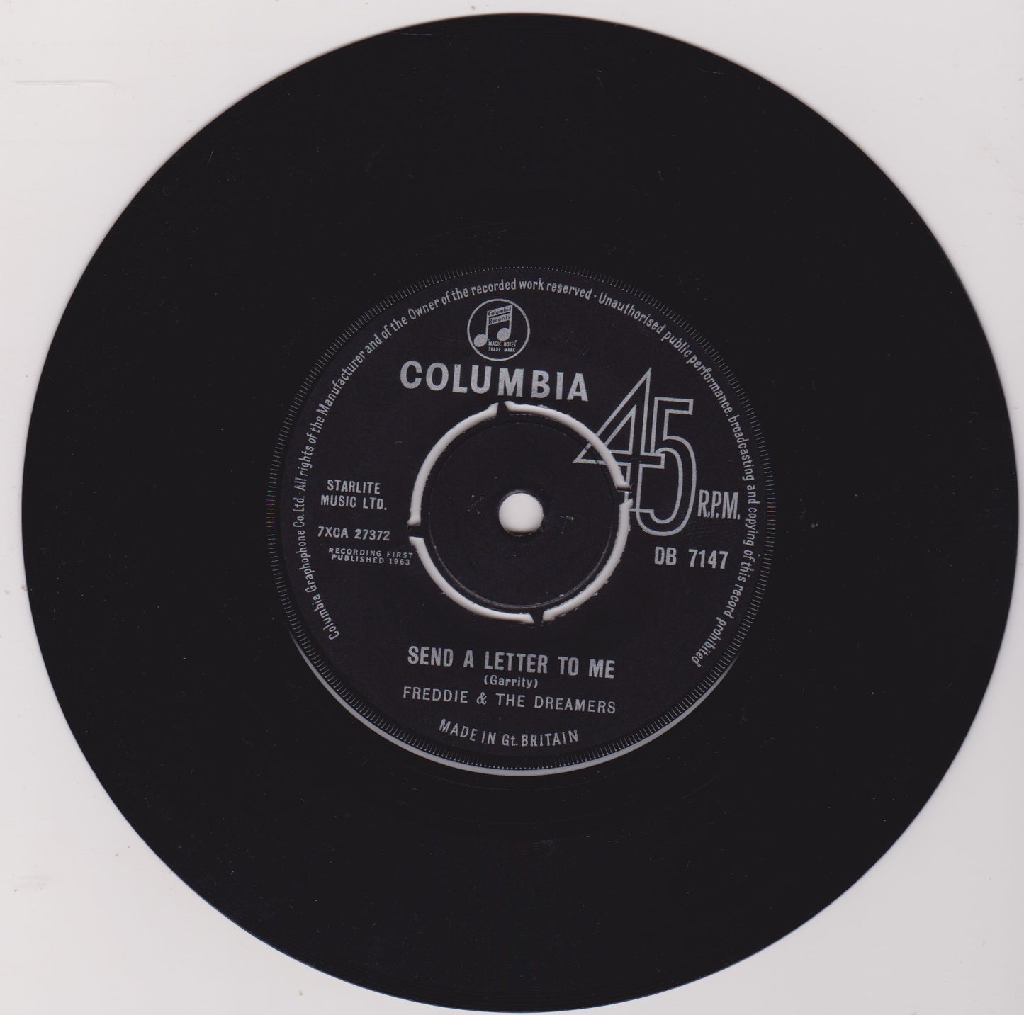 Freddie & The Dreamers – You Were Made For Me (Columbia, 1963) 7" vinyl single VG/G
