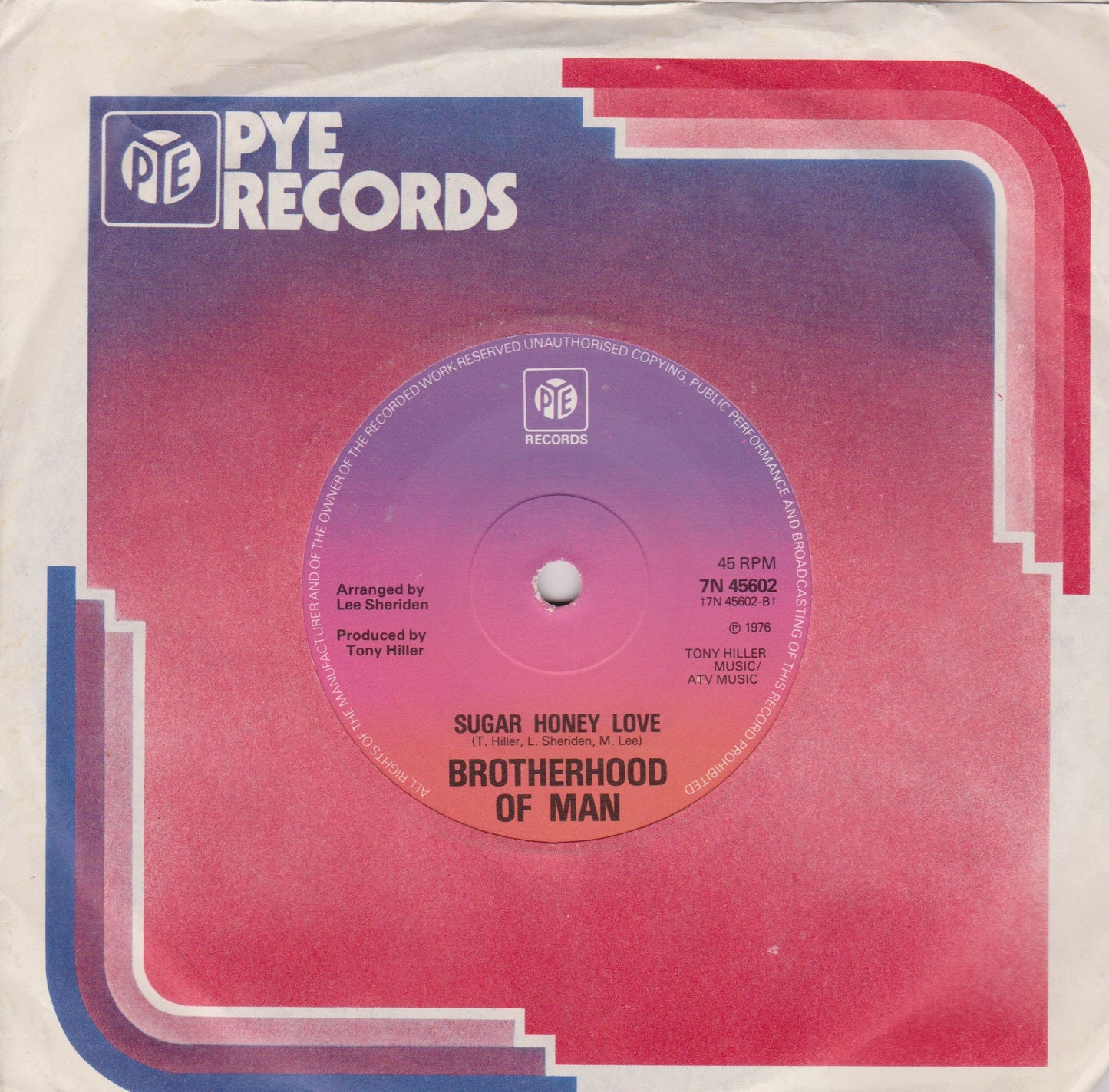 Brotherhood Of Man – My Sweet Rosalie (Pye 1976) 7" vinyl single VG/G+