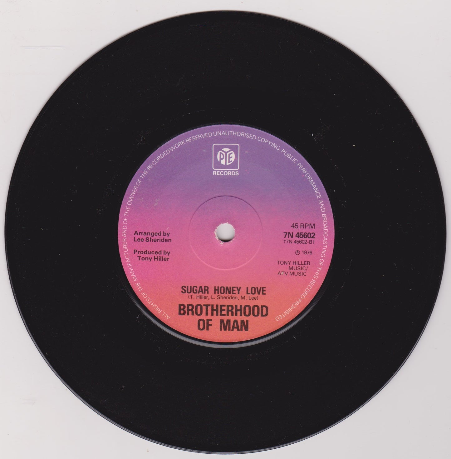 Brotherhood Of Man – My Sweet Rosalie (Pye 1976) 7" vinyl single VG/G+