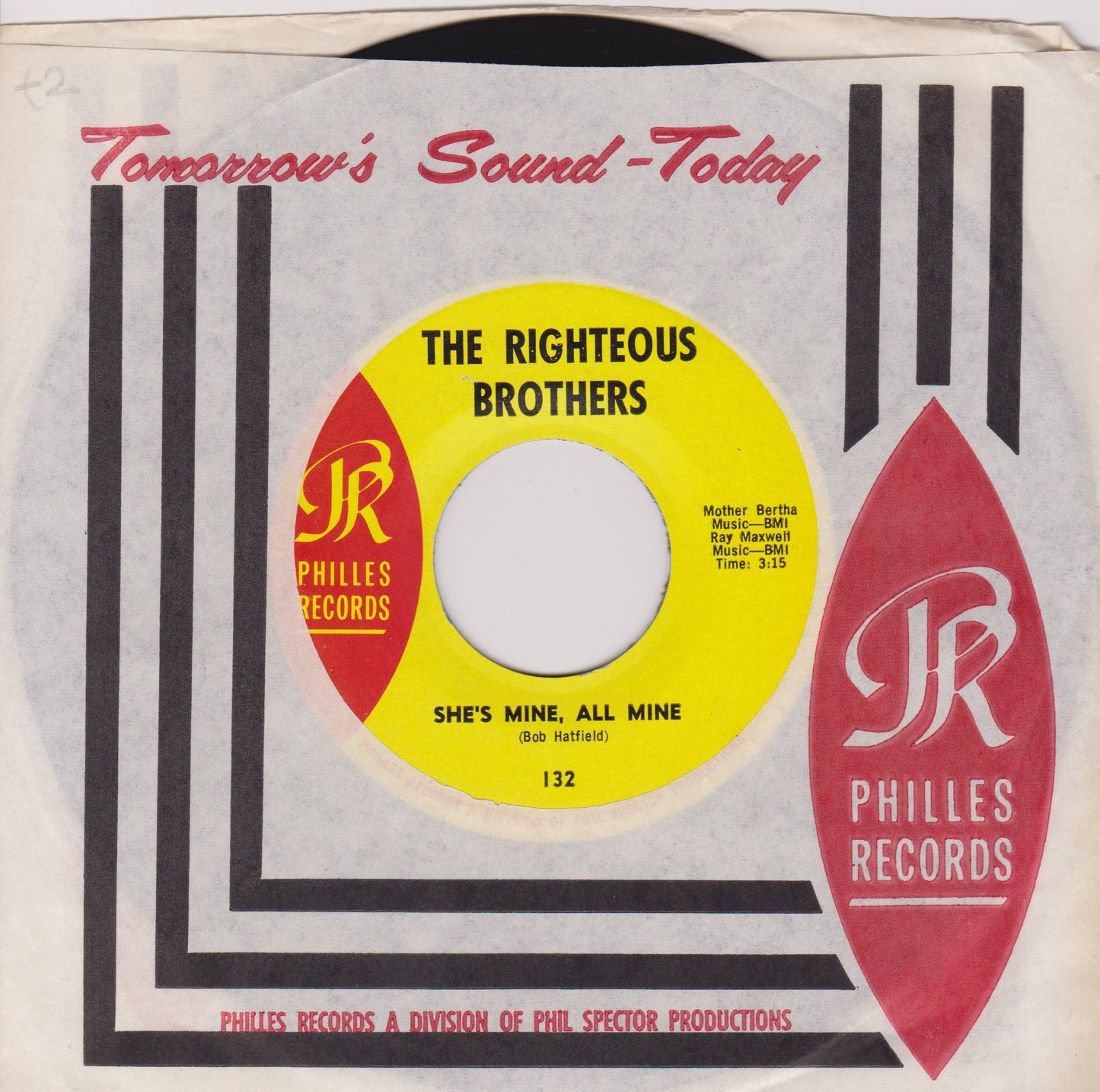 The Righteous Brothers – The White Cliffs Of Dover (Philles 1966) 7" vinyl US single VG/VG jukebox mislabel