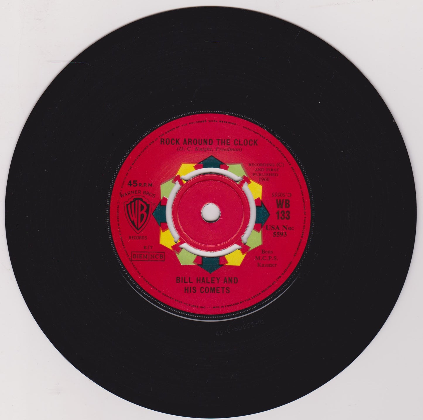 Bill Haley And His Comets – Rock Around The Clock (WB 1964) 7" vinyl single VG/-