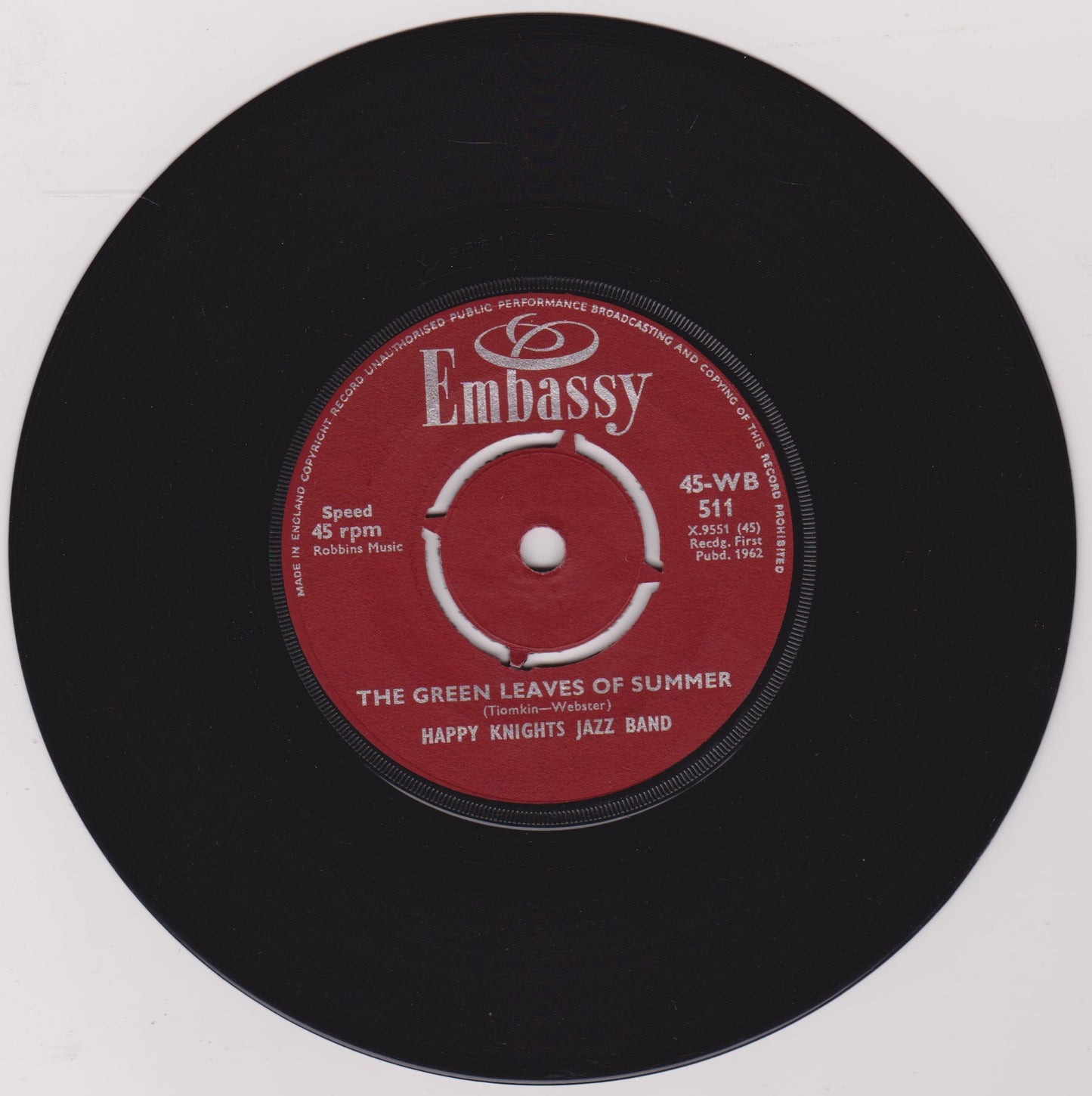 Redd Wayne - A Picture Of You (Embassy 1962) 7" vinyl single VG/-